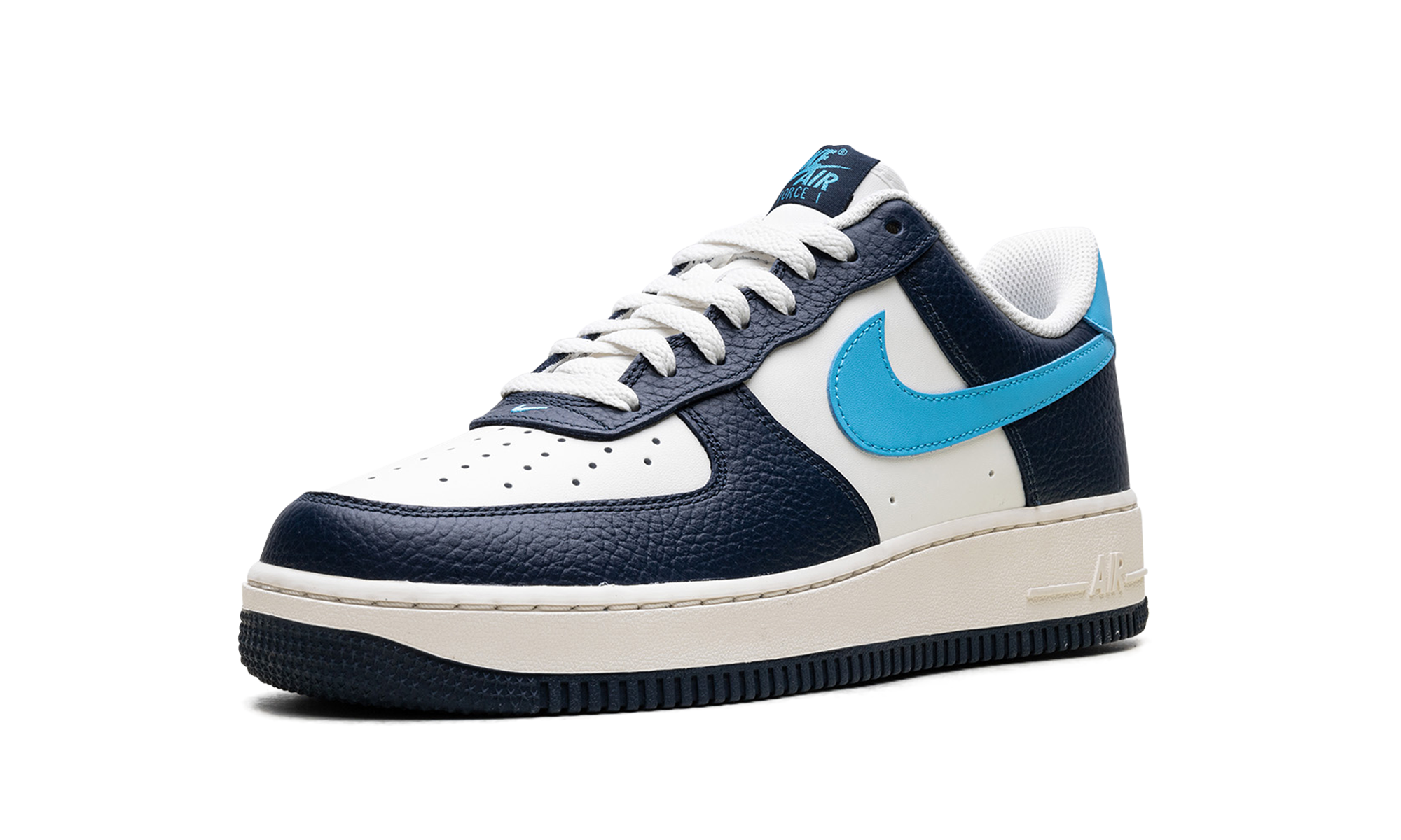 nike air force 1 low 07 armory navy baltic blue+HJ9291-478+left diagnol single view