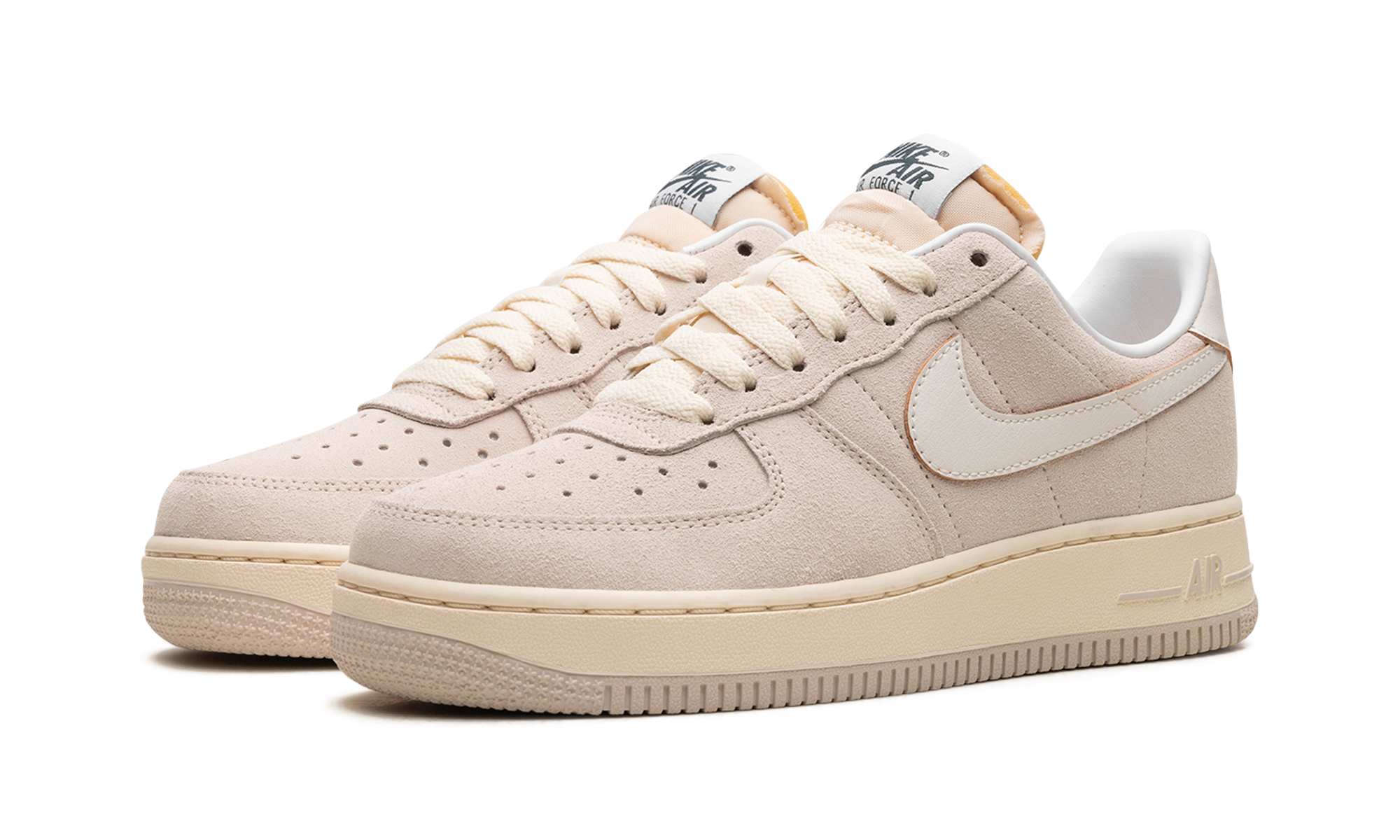 nike air force 1 low 07 athletic department light orewood brown+FQ8077-104+diagnol left view