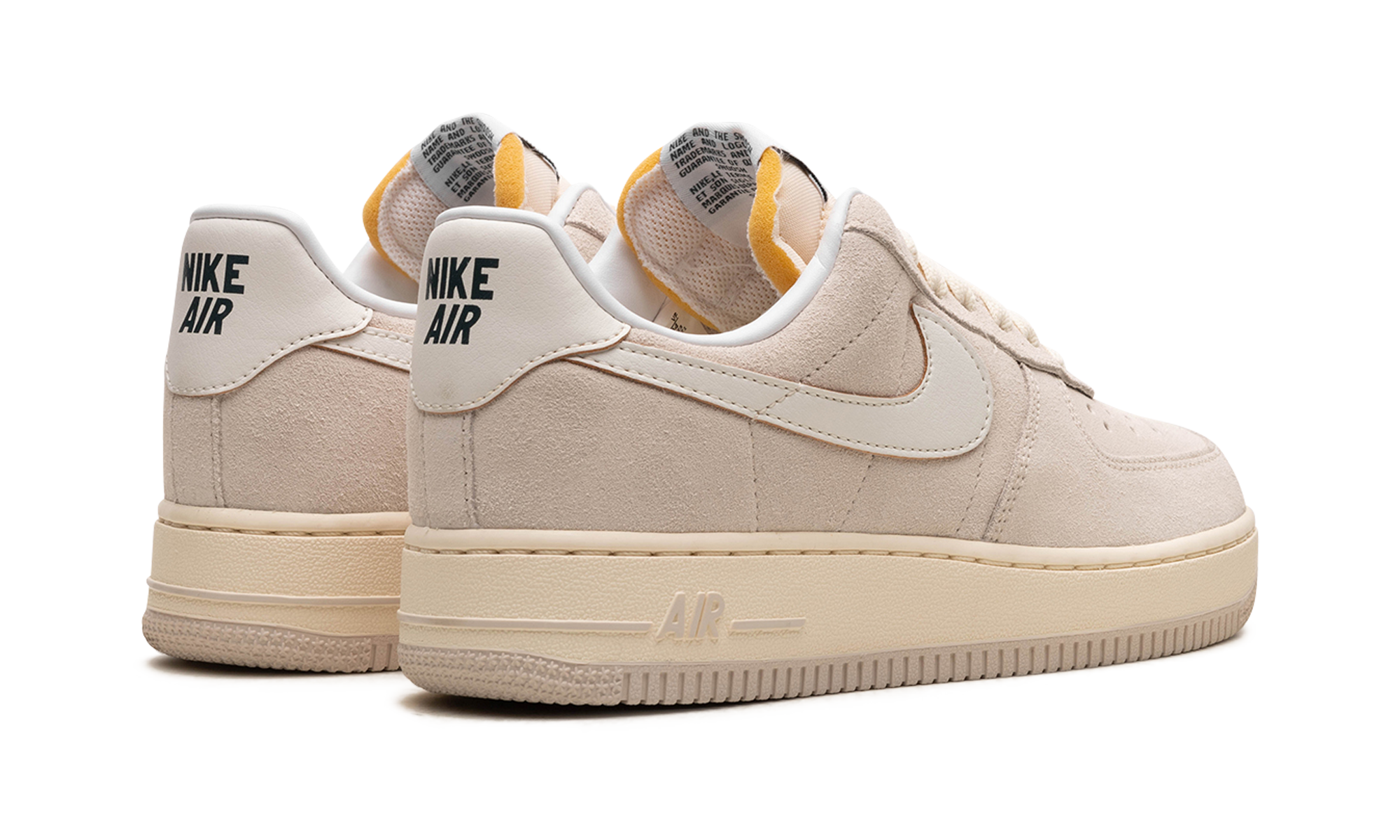 nike air force 1 low 07 athletic department light orewood brown+FQ8077-104+diagnol right behind view