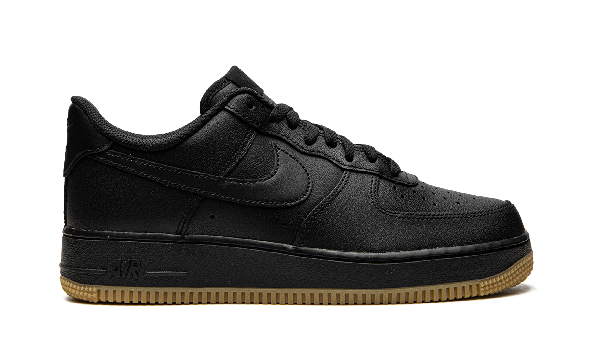 nike air force 1 low 07 black gum 2022+DZ4404-001+right view