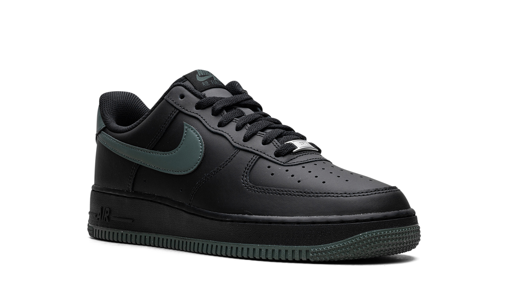 nike air force 1 low 07 black vintage green+FJ4146-001+diagnol right view