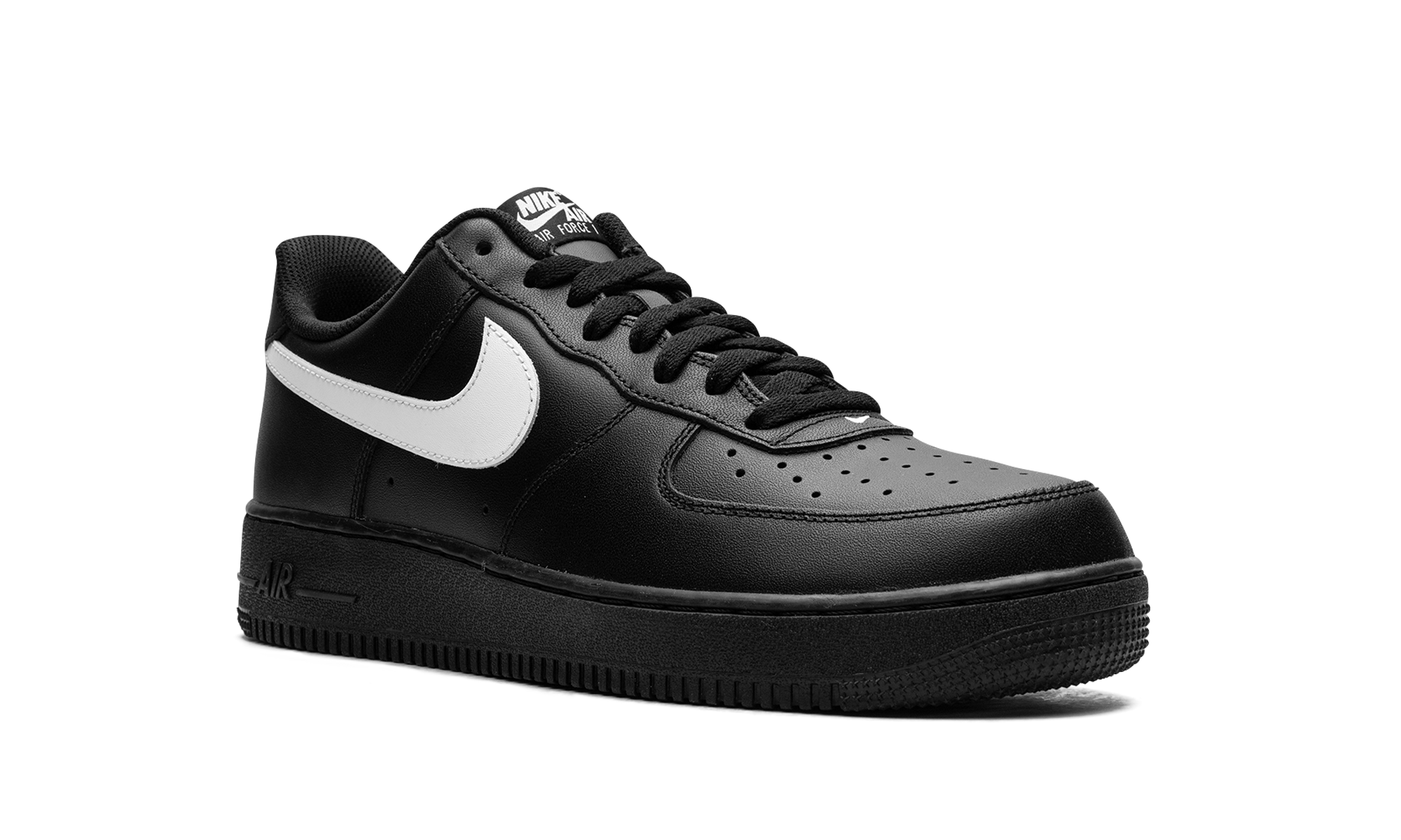 nike air force 1 low 07 black white 2023+FZ0627-010+diagnol right view