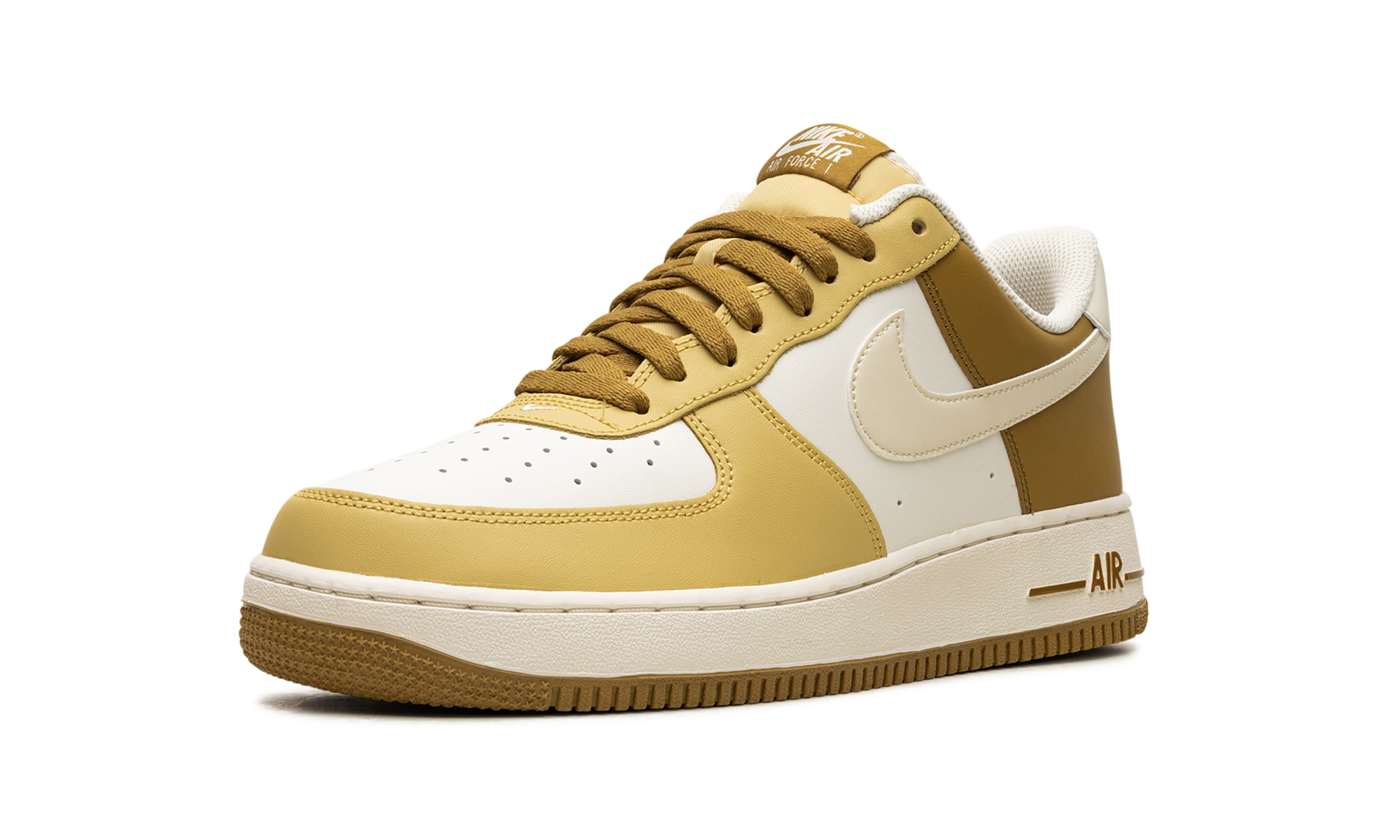 nike air force 1 low 07 bronzine saturn gold+FZ4034-716+left diagnol single view