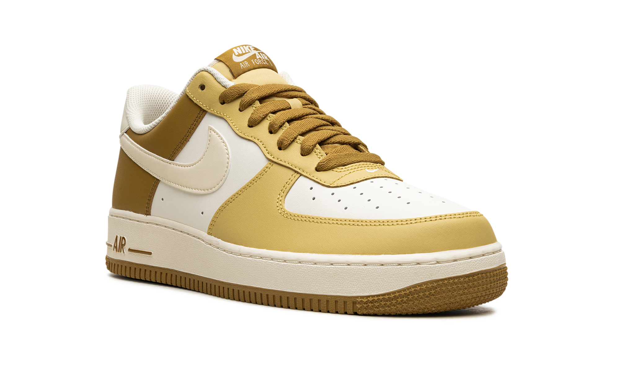 nike air force 1 low 07 bronzine saturn gold+FZ4034-716+diagnol right view
