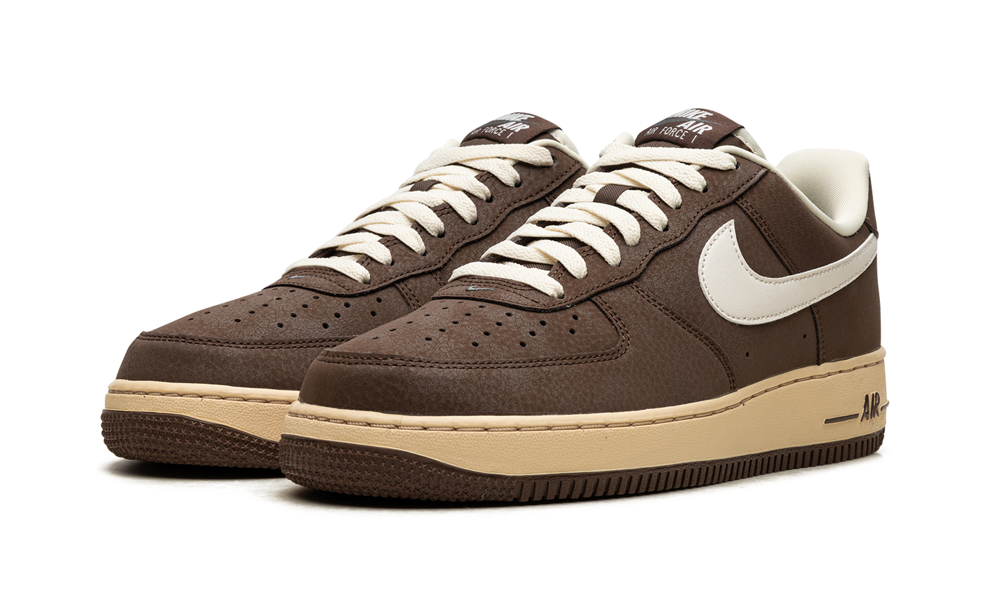nike air force 1 low 07 cacao wow+FZ3592-259+diagnol left view