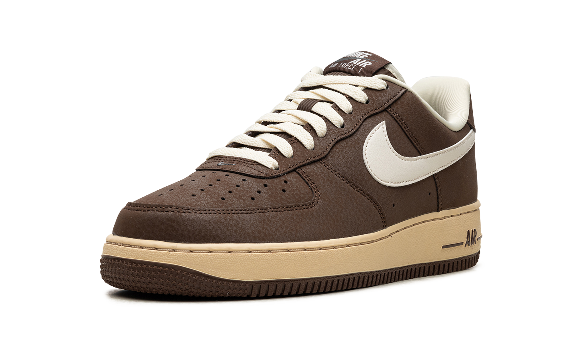 nike air force 1 low 07 cacao wow+FZ3592-259+left diagnol single view
