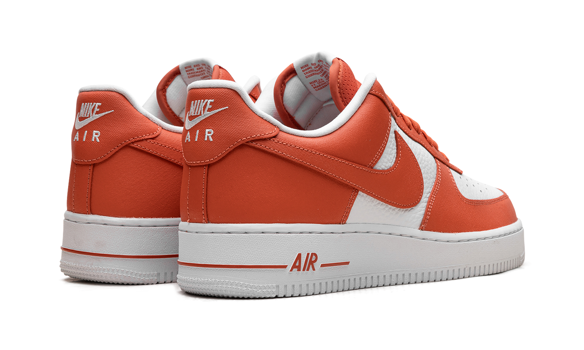 nike air force 1 low 07 cosmic clay+FZ4627-800+diagnol right behind view