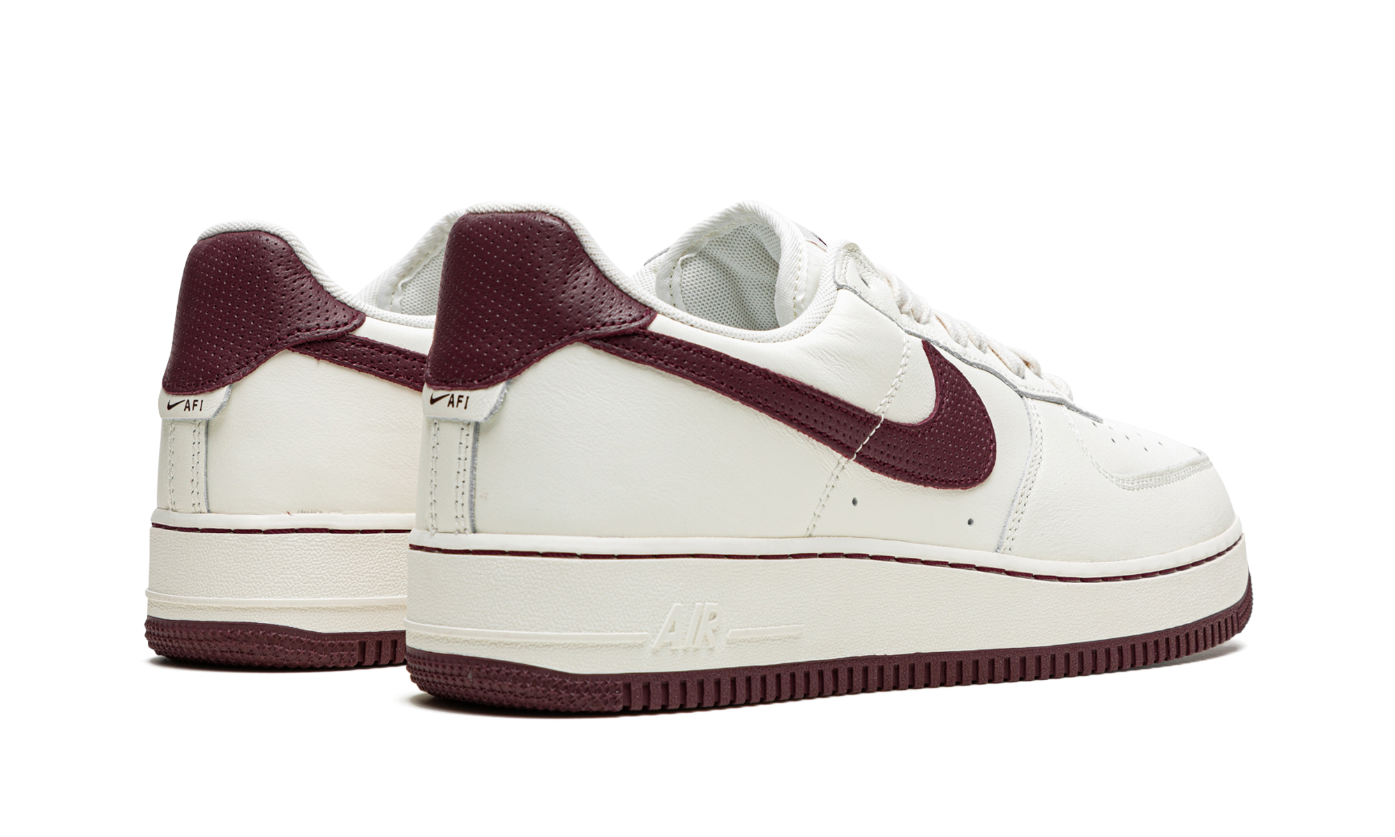 nike air force 1 low 07 craft dark beetroot+DB4455-100+diagnol right behind view