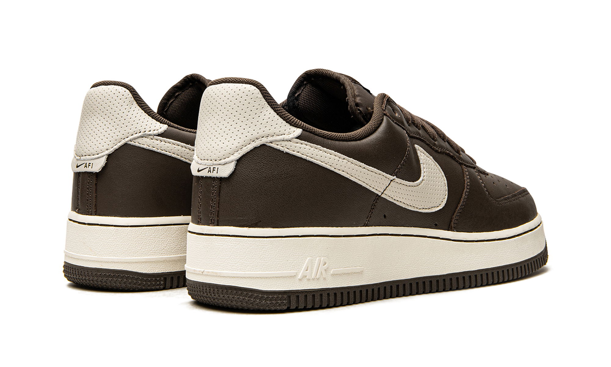 nike air force 1 low 07 craft dark chocolate+DB4455-200+diagnol right behind view