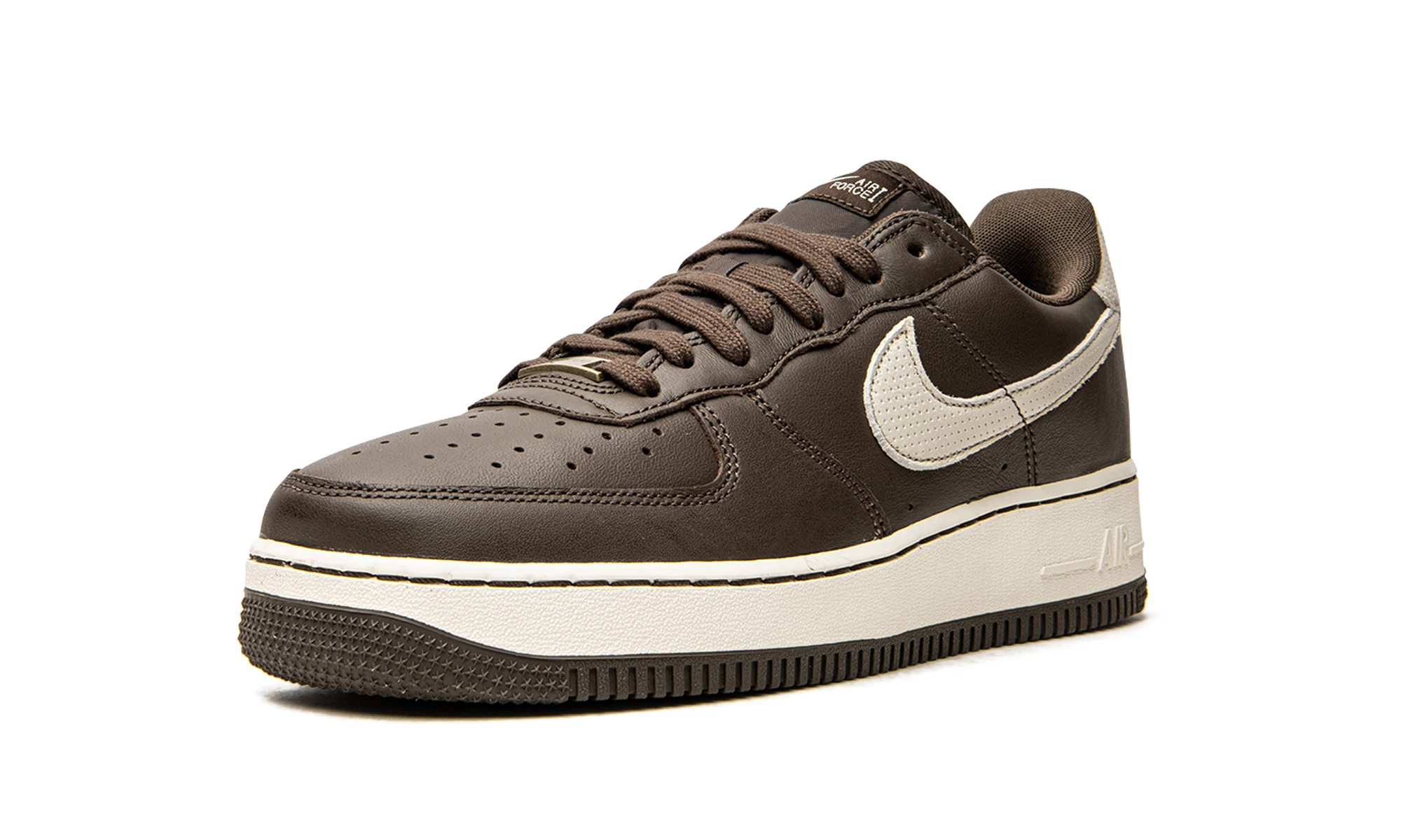nike air force 1 low 07 craft dark chocolate+DB4455-200+left diagnol single view