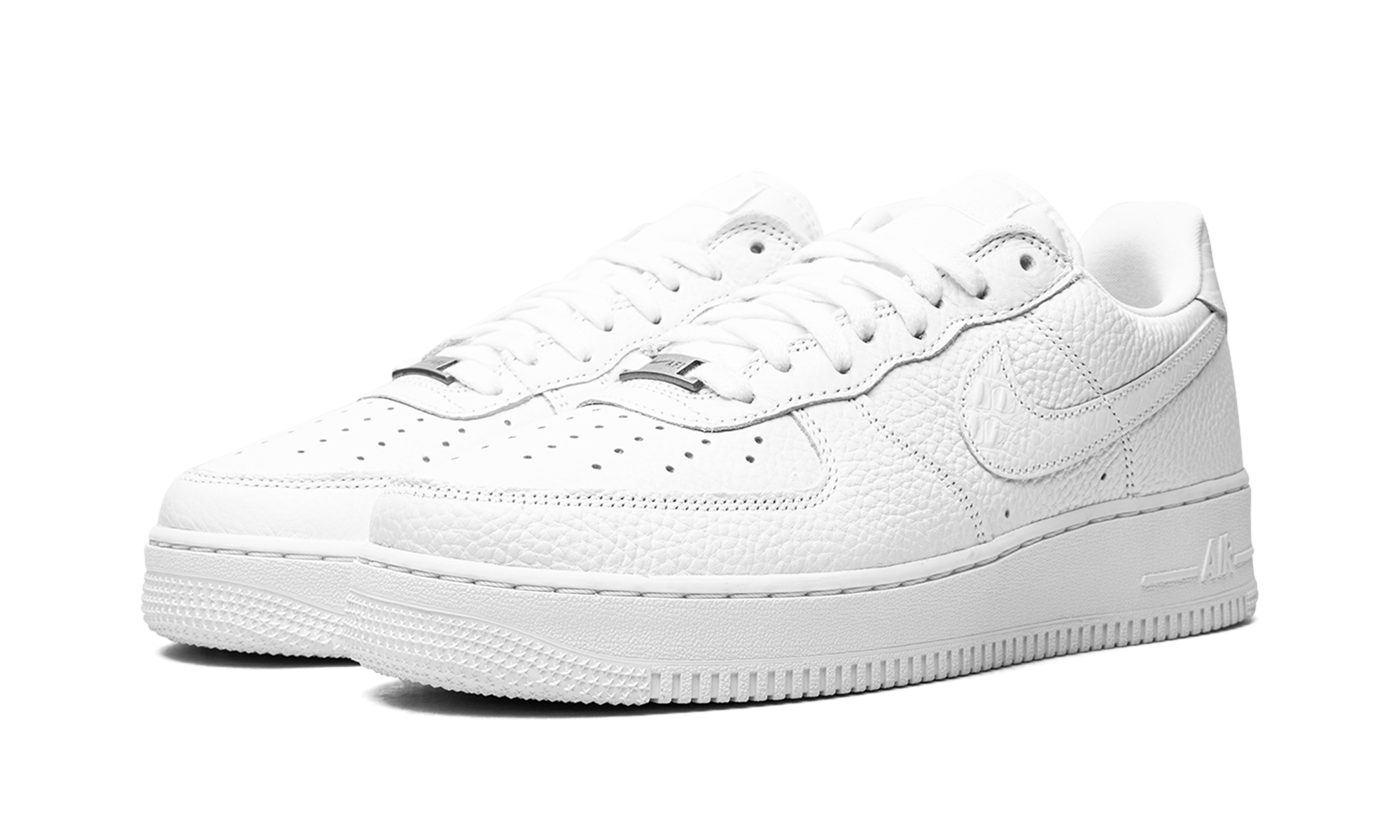 nike air force 1 low 07 craft quadruple white+CU4865-100+diagnol left view