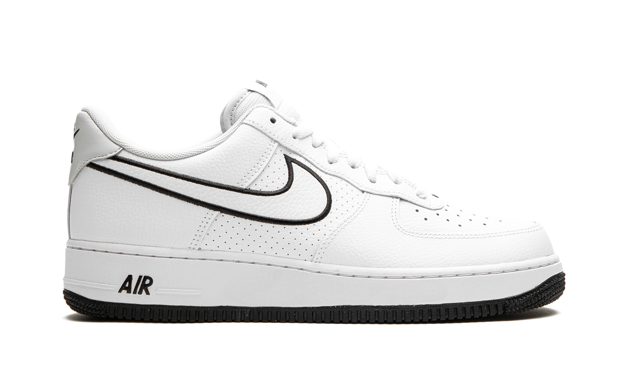 nike air force 1 low 07 embroidered swoosh white black+FJ4211-100+right view