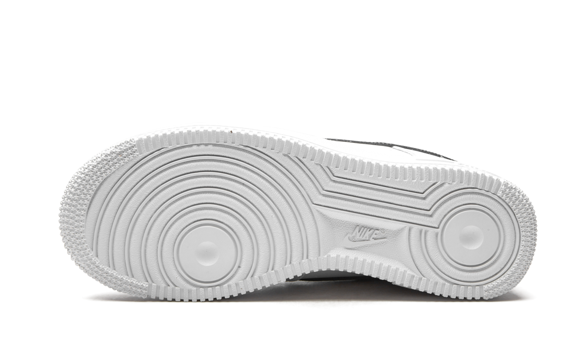 nike air force 1 low 07 essential white black gold mini swoosh women s+CZ0270-102+bottom view