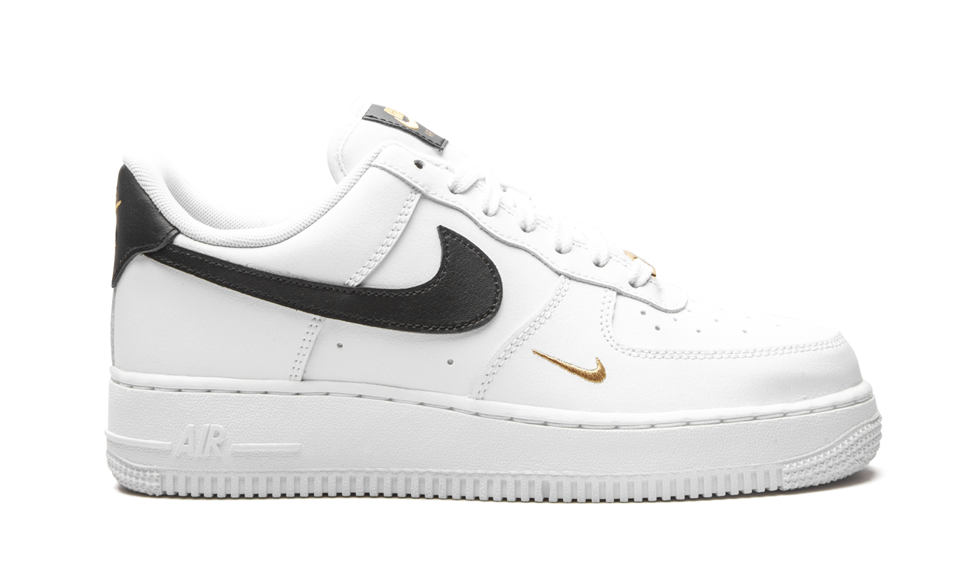 nike air force 1 low 07 essential white black gold mini swoosh women s+CZ0270-102+right view