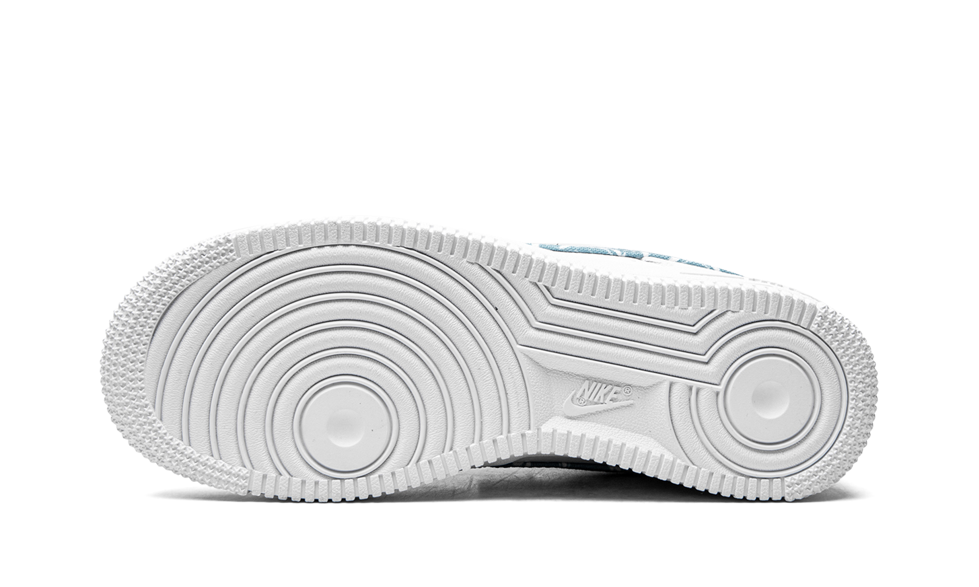 nike air force 1 low 07 essential white worn blue paisley women s+DH4406-100+bottom view