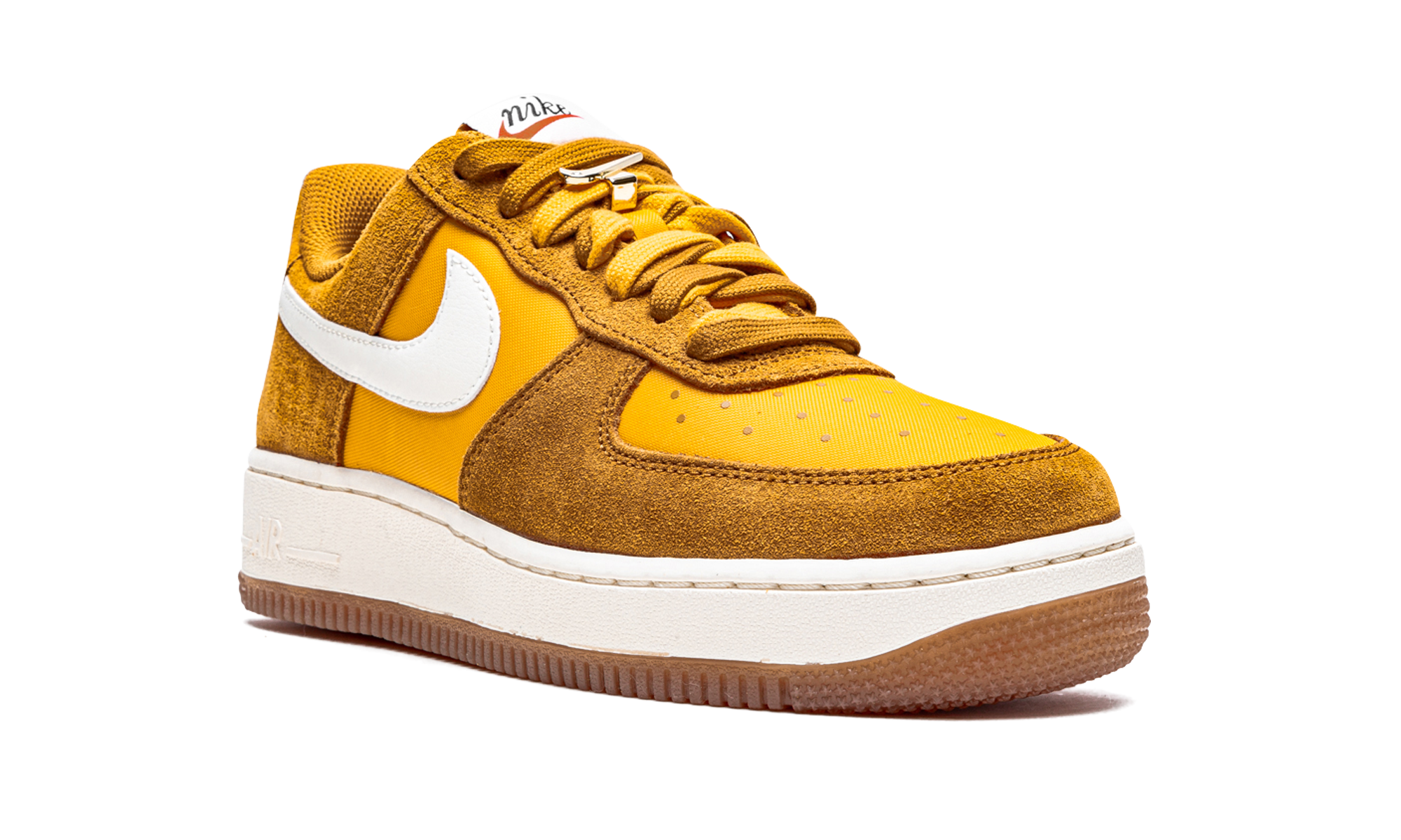 nike air force 1 low 07 first use university gold women s+DA8302-700+diagnol right view