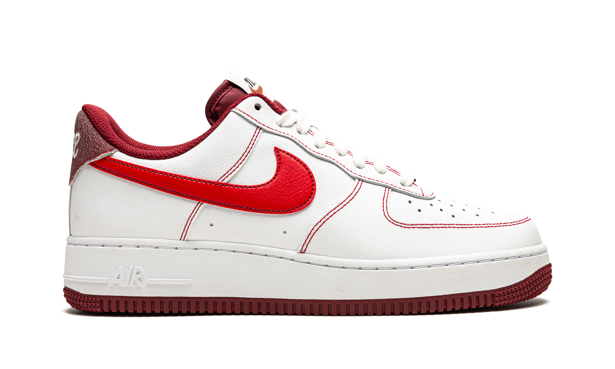 nike air force 1 low 07 first use white team red+DA8478-101+right view