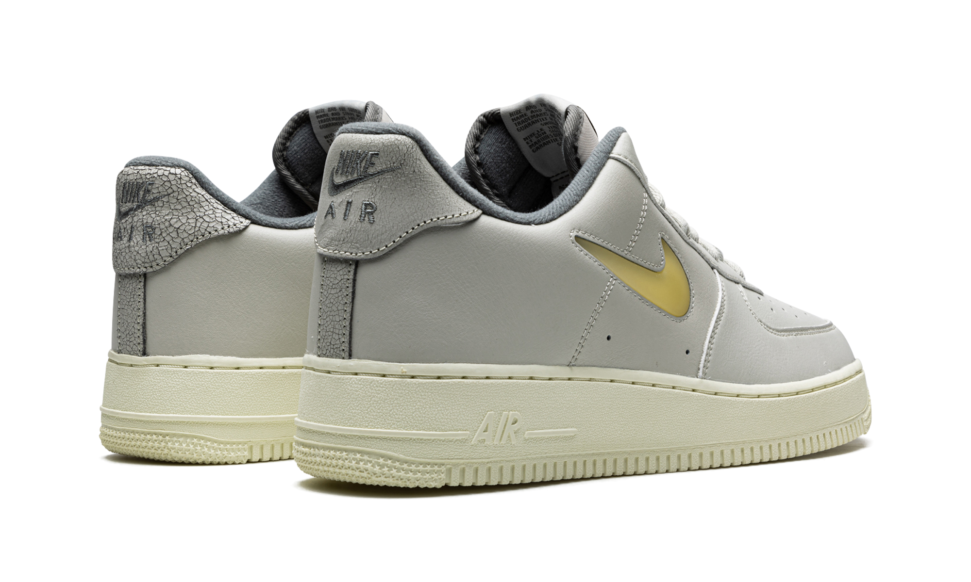 nike air force 1 low 07 jewel light bone coconut milk+DC8894-001+diagnol right behind view