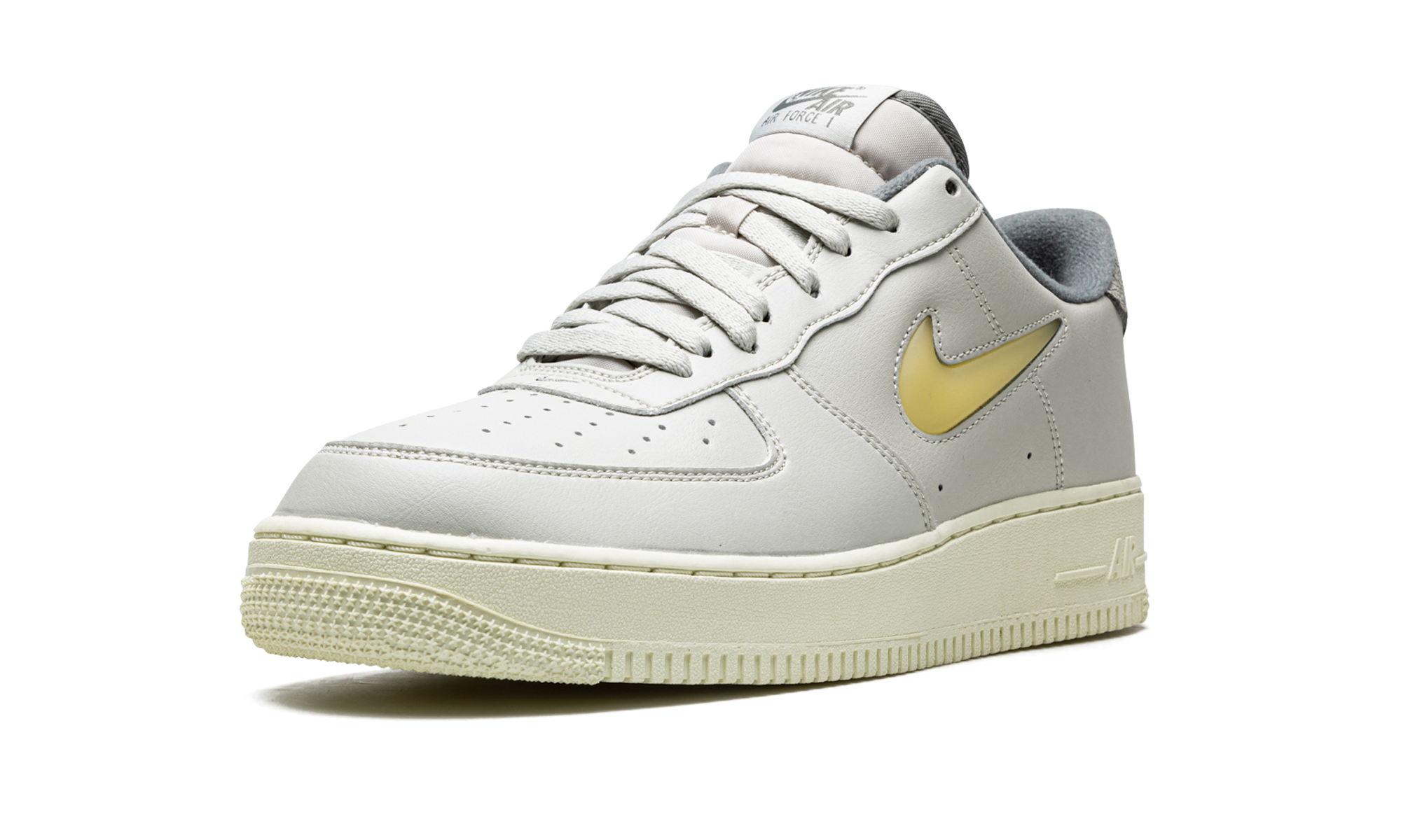 nike air force 1 low 07 jewel light bone coconut milk+DC8894-001+left diagnol single view
