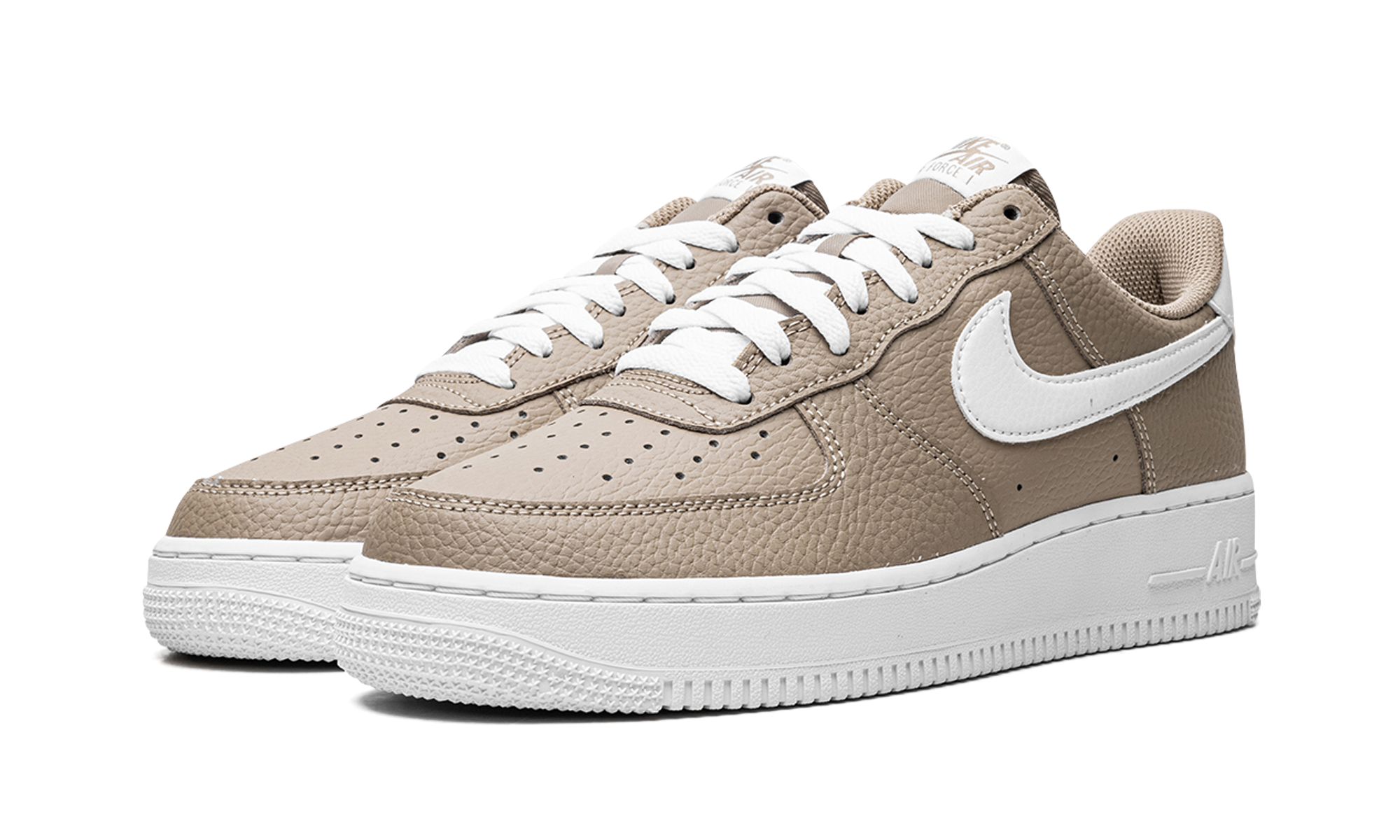 nike air force 1 low 07 khaki white+DV0804-200+diagnol left view