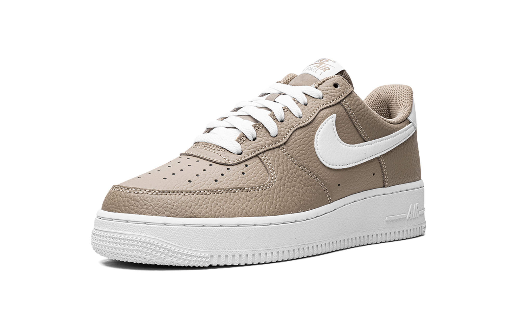 nike air force 1 low 07 khaki white+DV0804-200+left diagnol single view