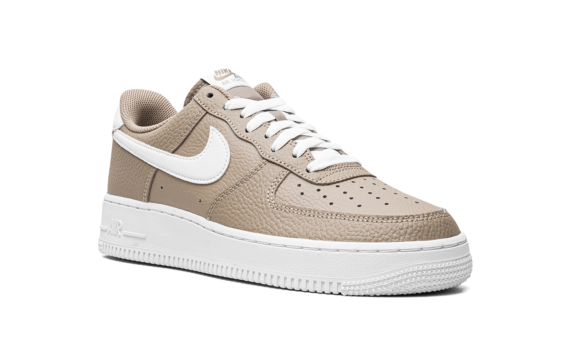 nike air force 1 low 07 khaki white+DV0804-200+diagnol right view