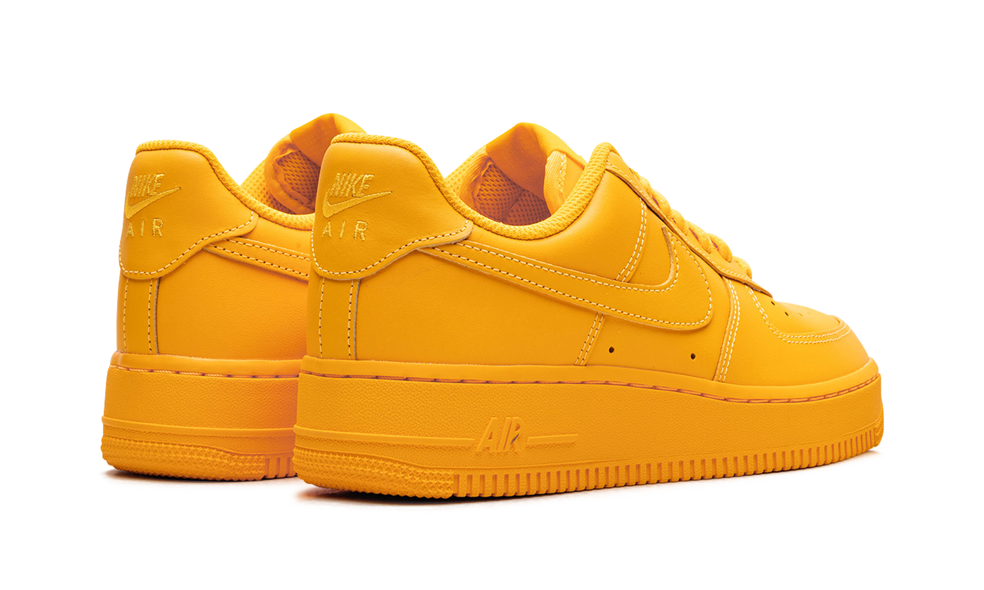 nike air force 1 low 07 laser orange women s+HJ7324-845+diagnol right behind view