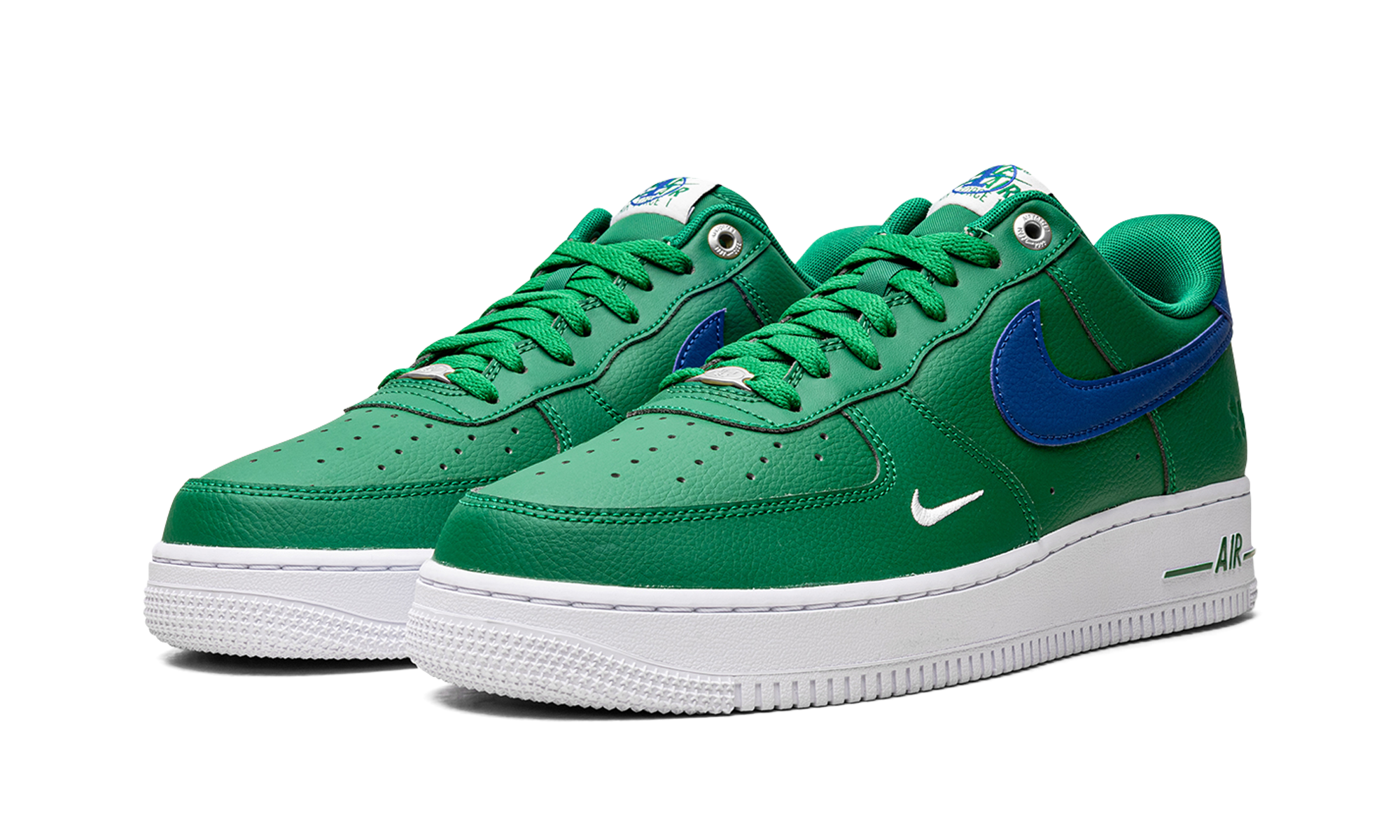 nike air force 1 low 07 lv8 40th anniversary malachite+DQ7658-300+diagnol left view