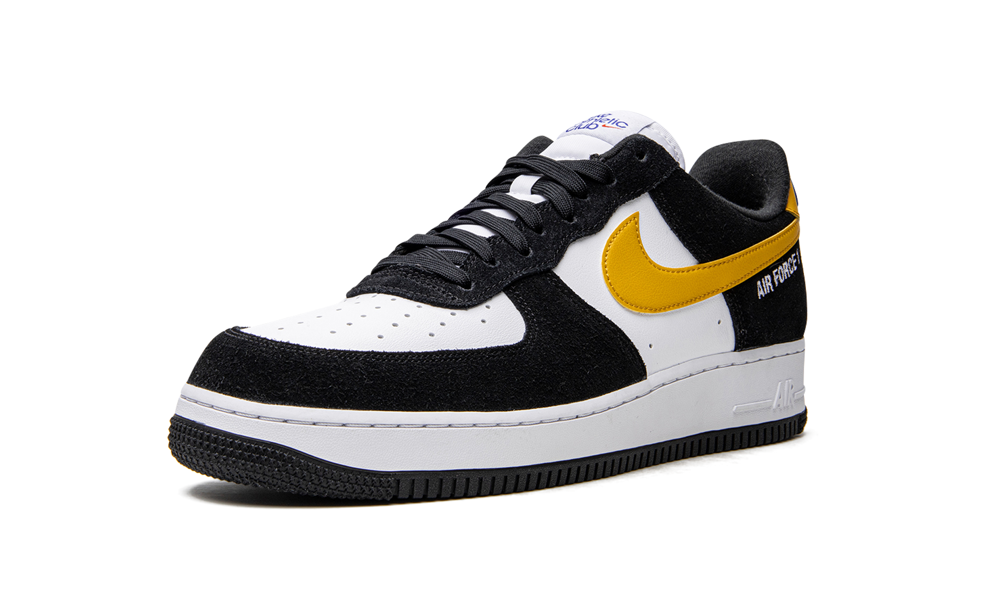 nike air force 1 low 07 lv8 athletic club black university gold+DH7568-002+left diagnol single view
