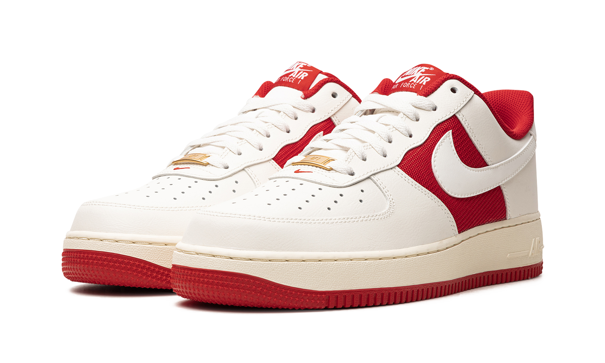 nike air force 1 low 07 lv8 athletic department sail university red+FN7439-133+diagnol left view