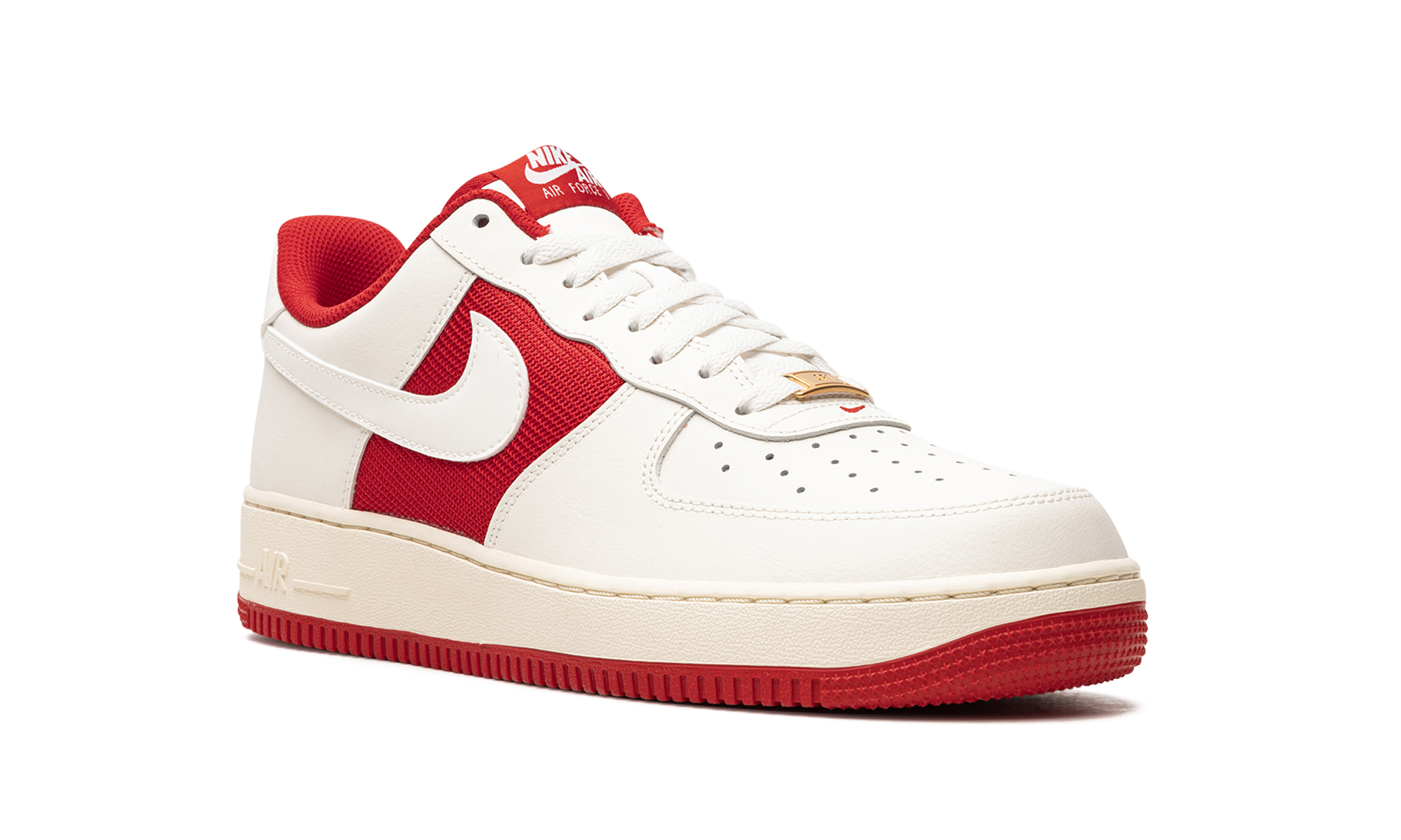 nike air force 1 low 07 lv8 athletic department sail university red+FN7439-133+diagnol right view