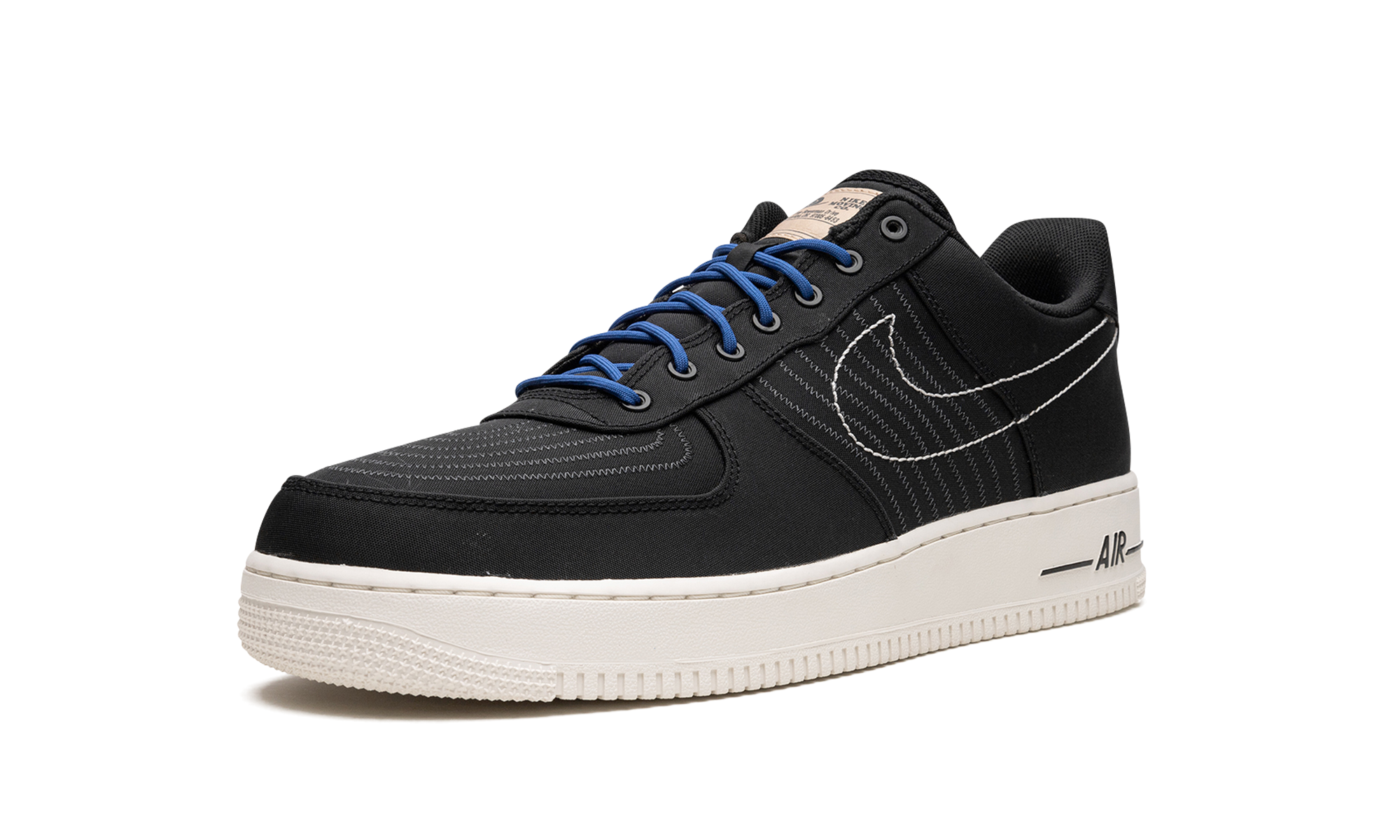 nike air force 1 low 07 lv8 black sail+DV0794-001+left diagnol single view
