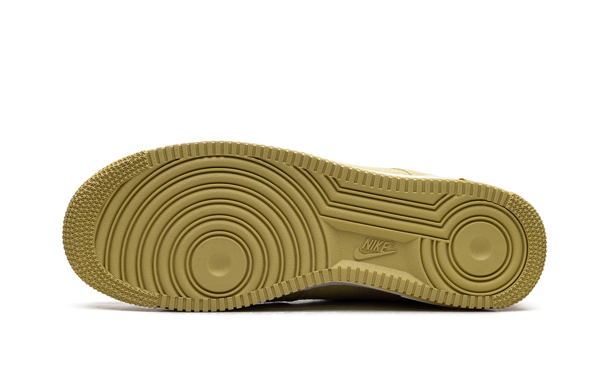 nike air force 1 low 07 lv8 buff gold sail embroidered swoosh+HJ4465-700+bottom view