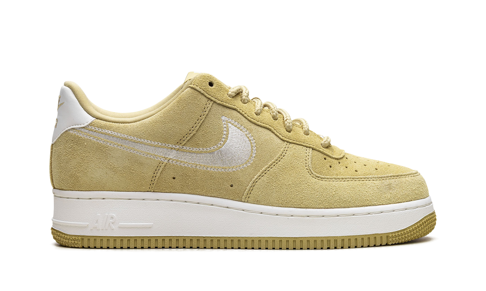 nike air force 1 low 07 lv8 buff gold sail embroidered swoosh+HJ4465-700+right view