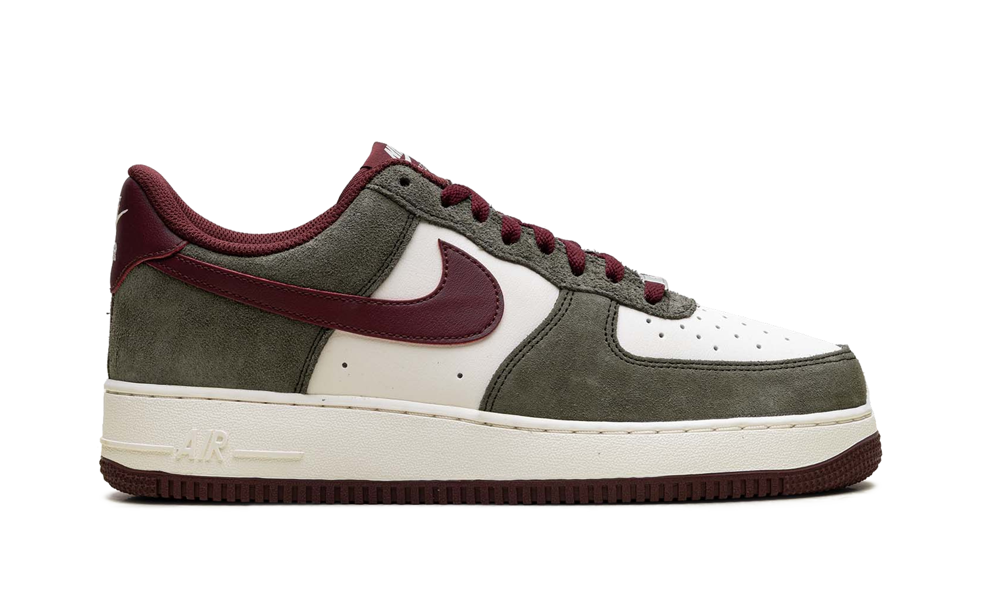 nike air force 1 low 07 lv8 cargo khaki pale ivory dark team red+FQ8714-302+right view