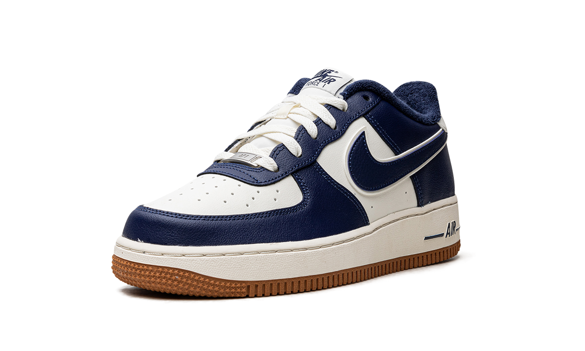 nike air force 1 low 07 lv8 college pack midnight navy gs+DQ5972-101+left diagnol single view