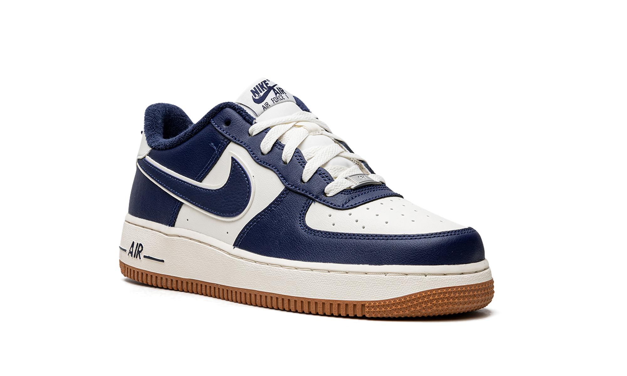 nike air force 1 low 07 lv8 college pack midnight navy gs+DQ5972-101+diagnol right view
