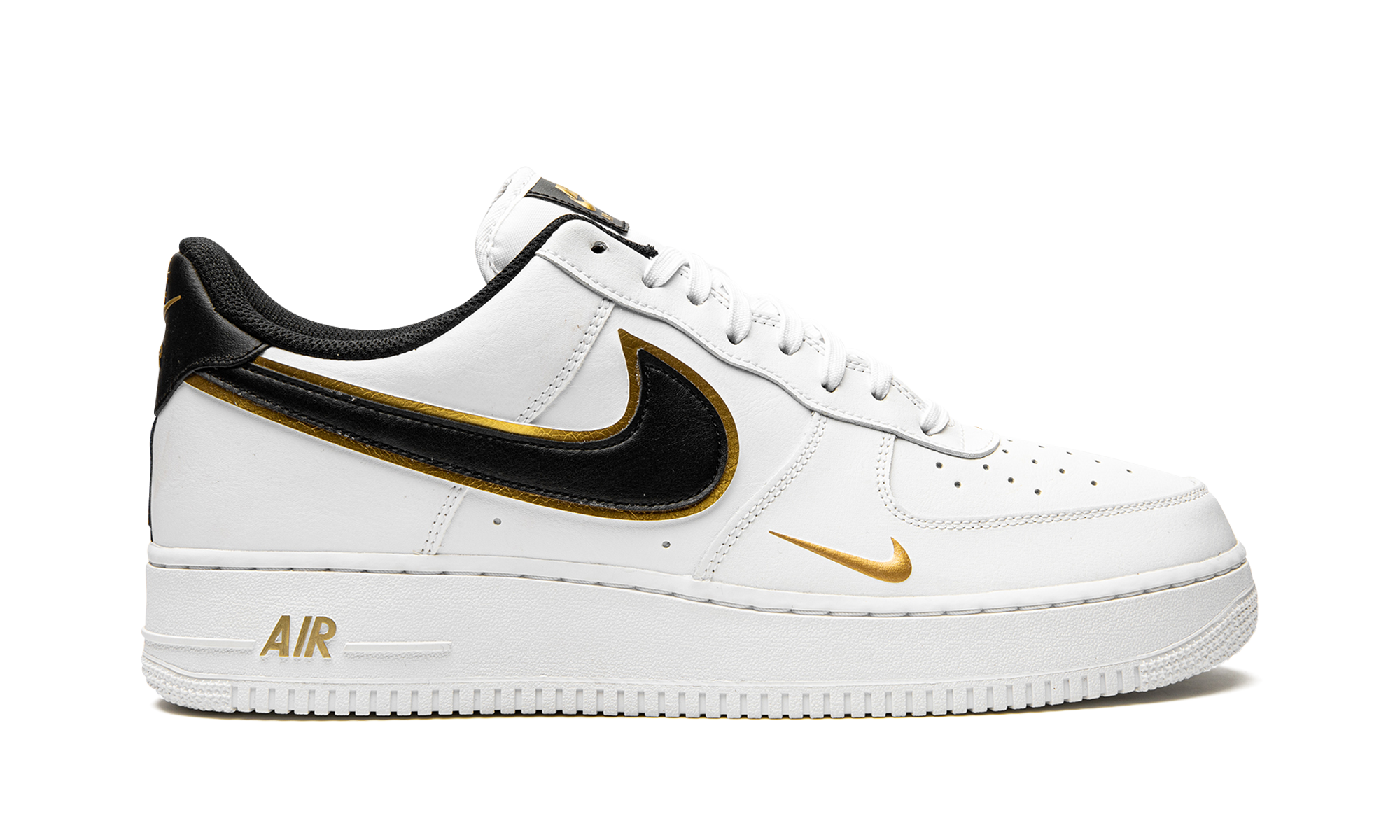 nike air force 1 low 07 lv8 double swoosh white metallic gold+DA8481-100+right view
