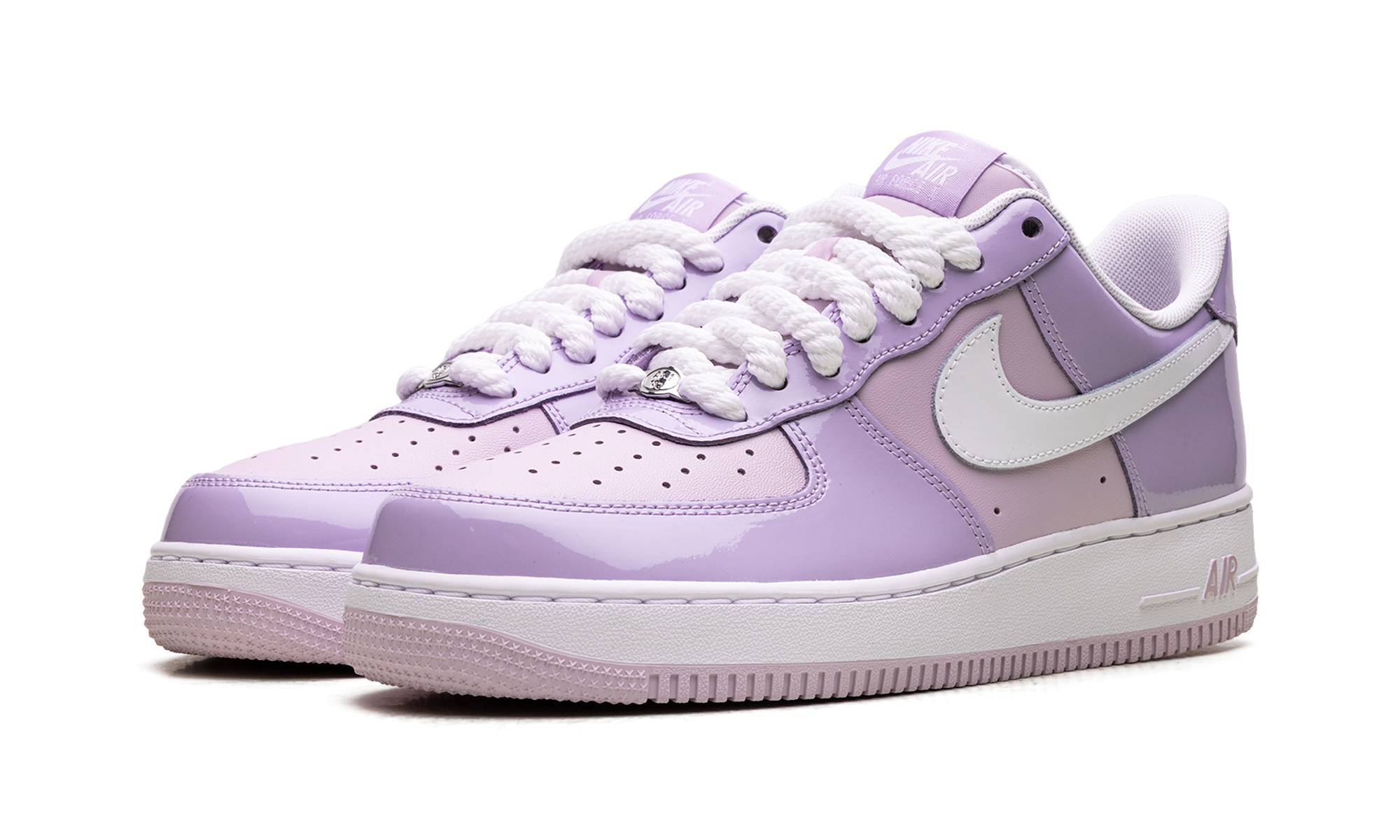 nike air force 1 low 07 lv8 hydrangeas patent+HV9405-500+diagnol left view