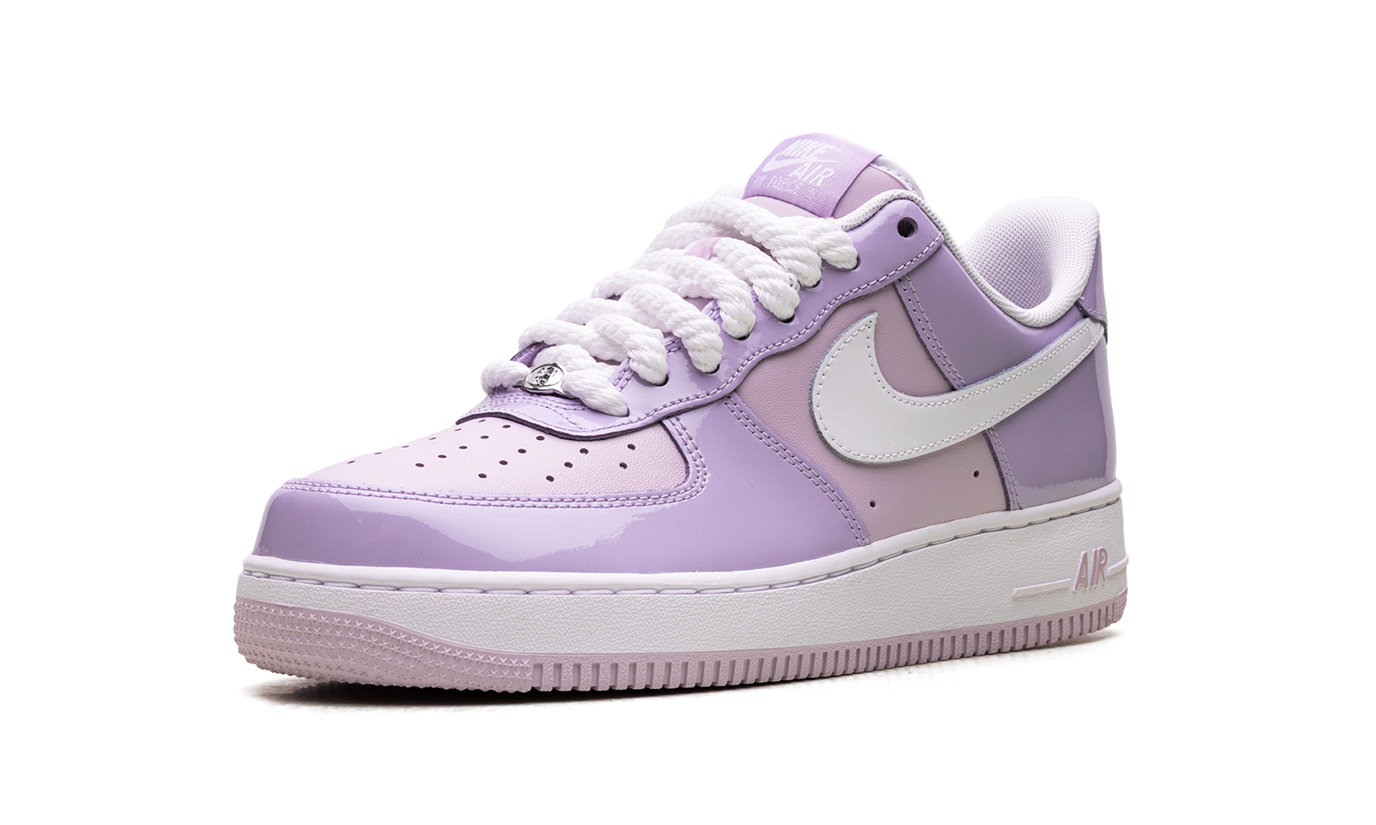 nike air force 1 low 07 lv8 hydrangeas patent+HV9405-500+left diagnol single view