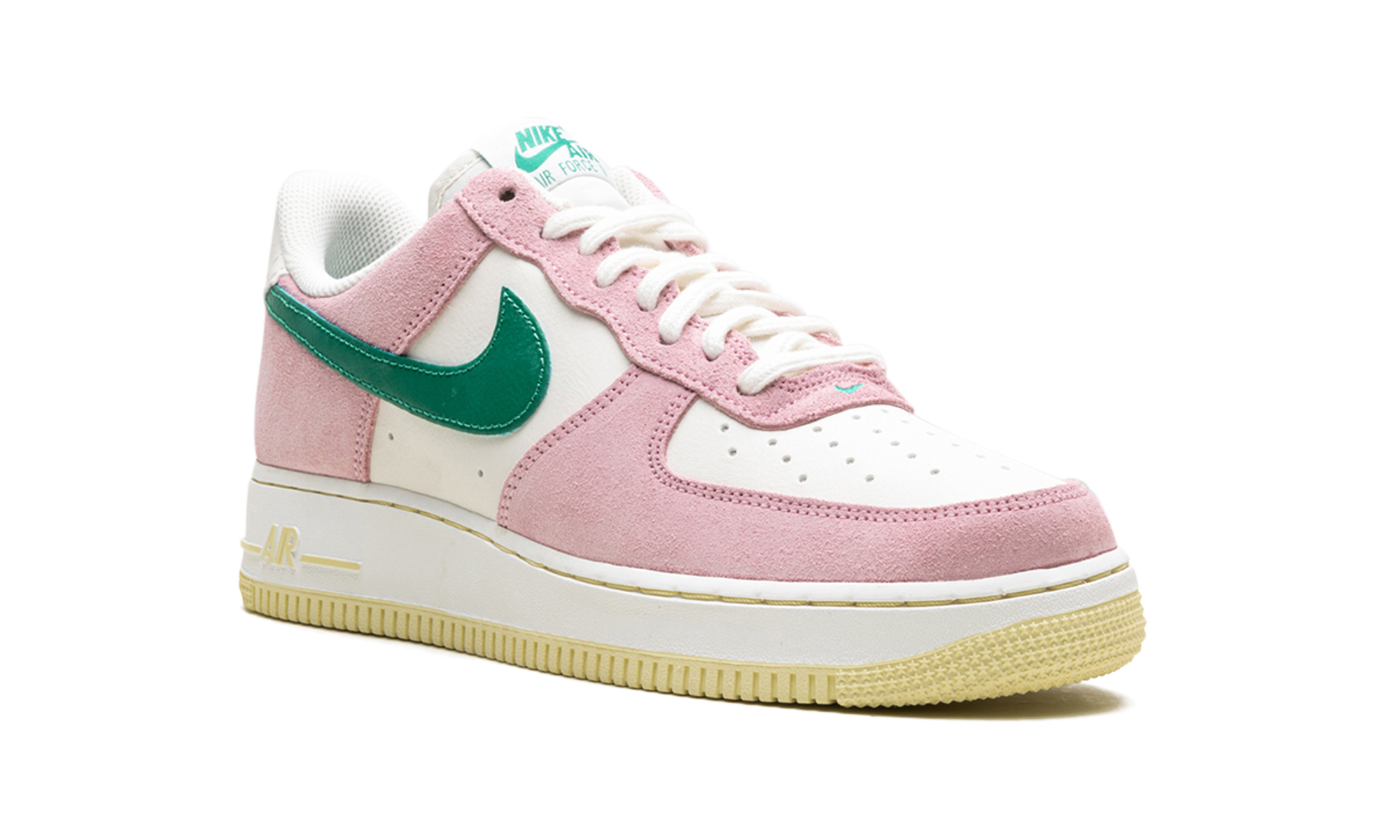 nike air force 1 low 07 lv8 medium soft pink malachite+FV9346-100+diagnol right view