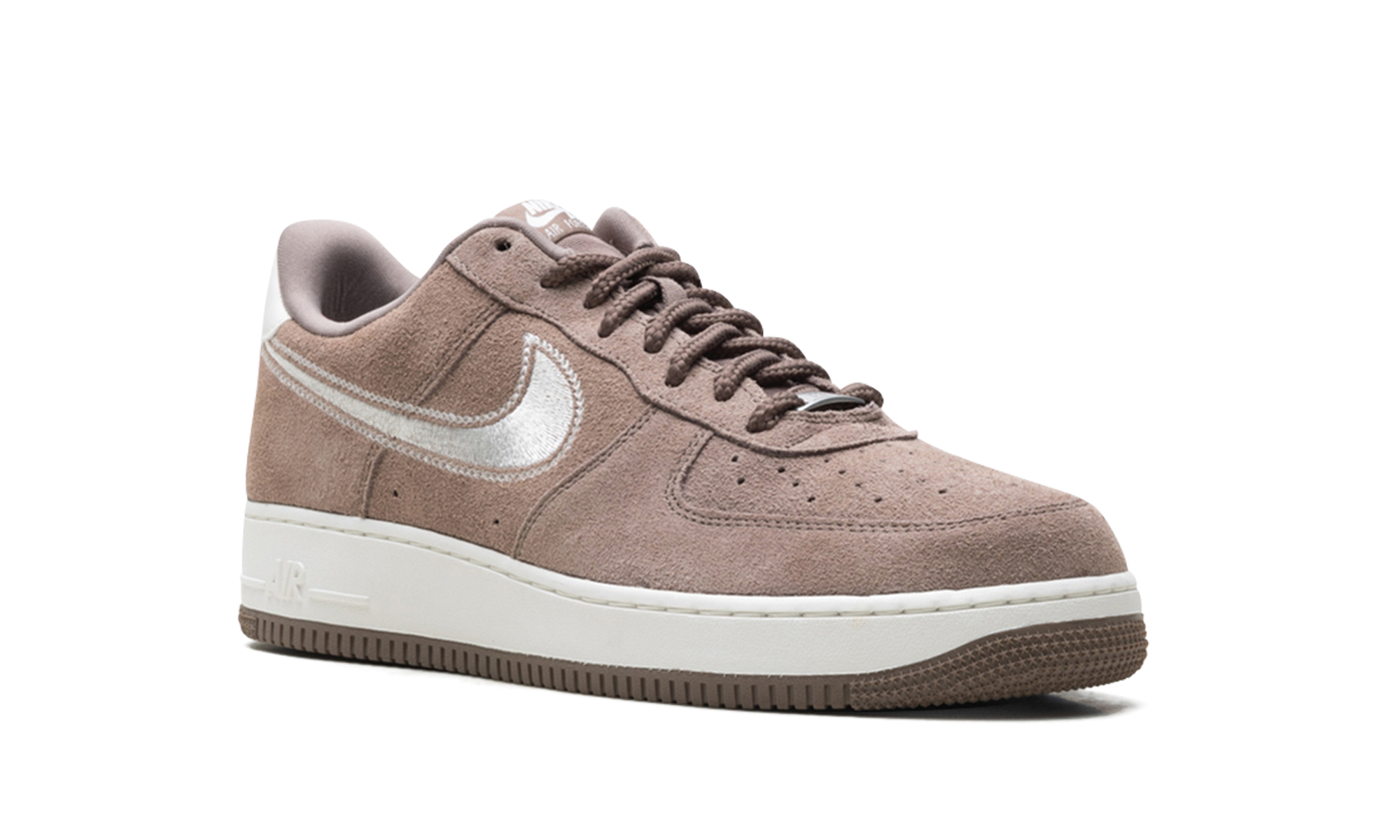 nike air force 1 low 07 lv8 mink brown embroidered swoosh+HJ4465-200+diagnol right view