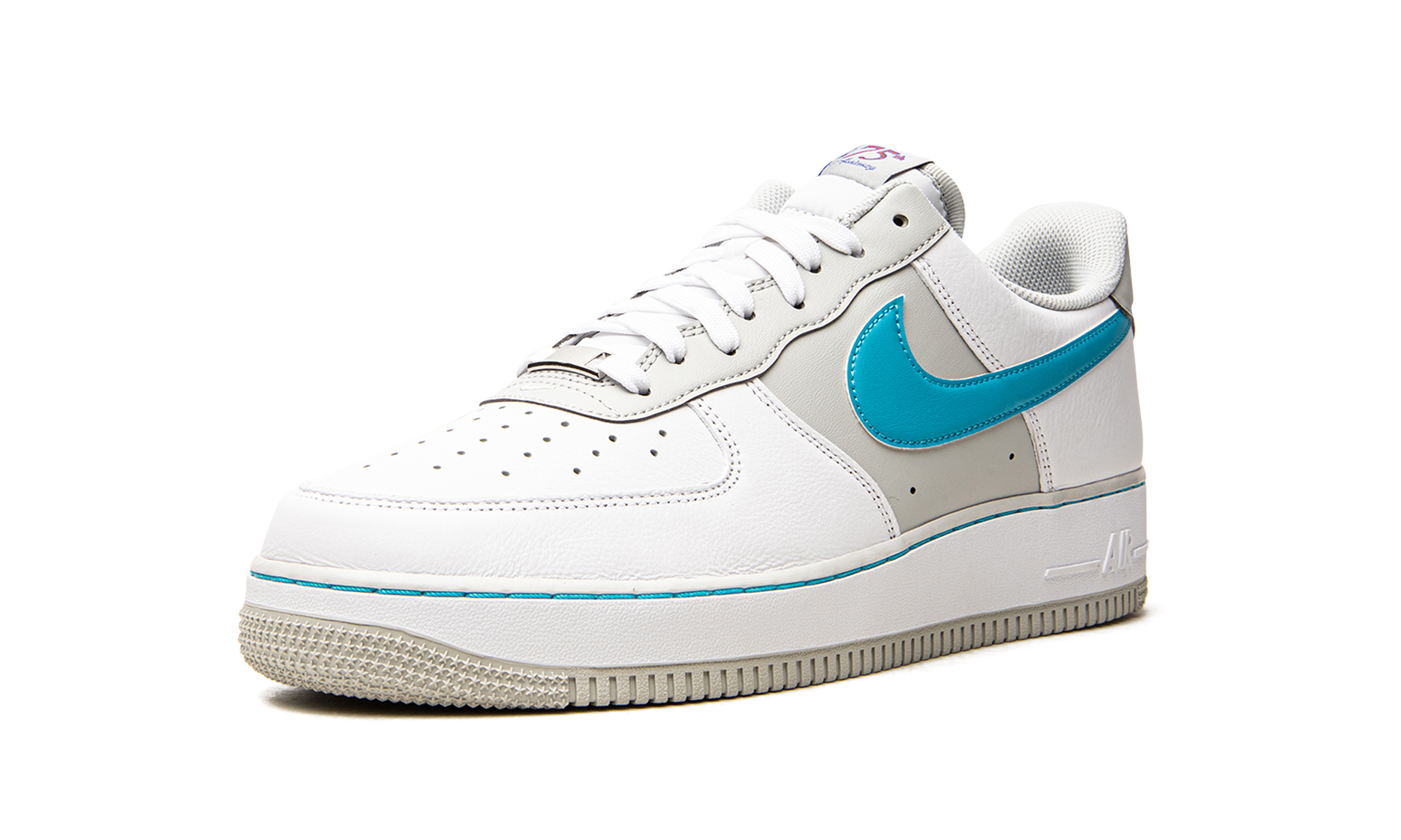 nike air force 1 low 07 lv8 nba 75th anniversary fiesta+DC8874-100+left diagnol single view