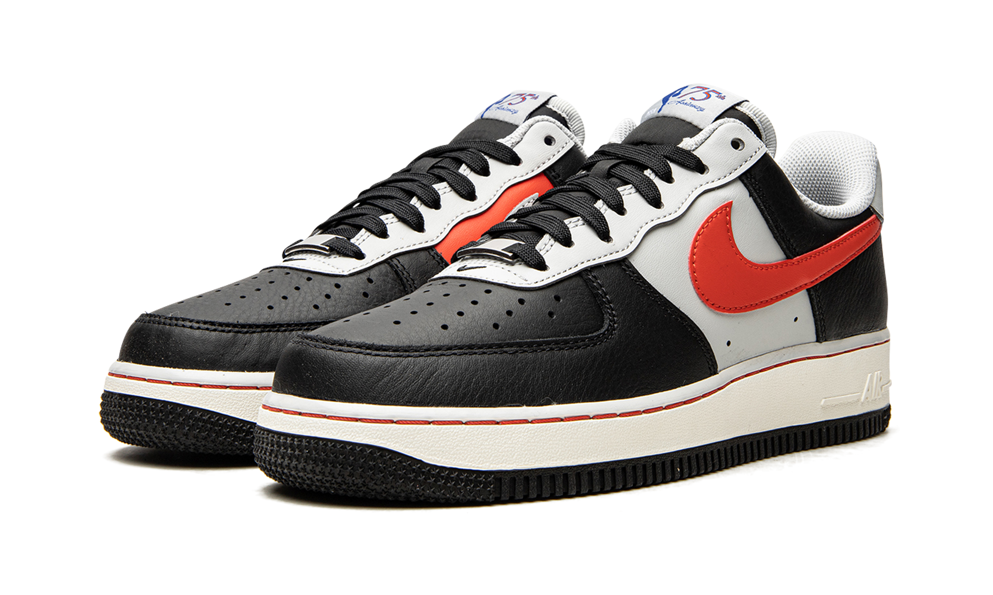 nike air force 1 low 07 lv8 nba 75th anniversary trail blazers+DC8874-001+diagnol left view