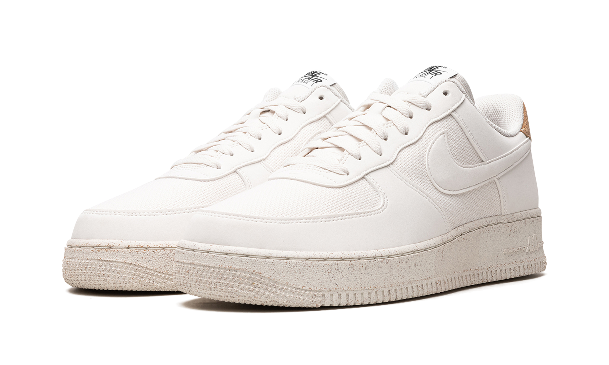 nike air force 1 low 07 lv8 next nature cork+DV7184-001+diagnol left view