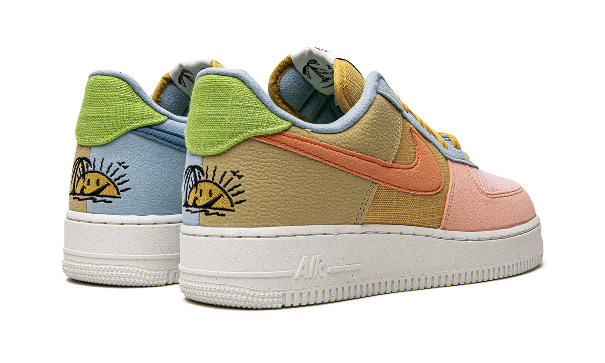 nike air force 1 low 07 lv8 next nature sun club+DQ4531-700+diagnol right behind view