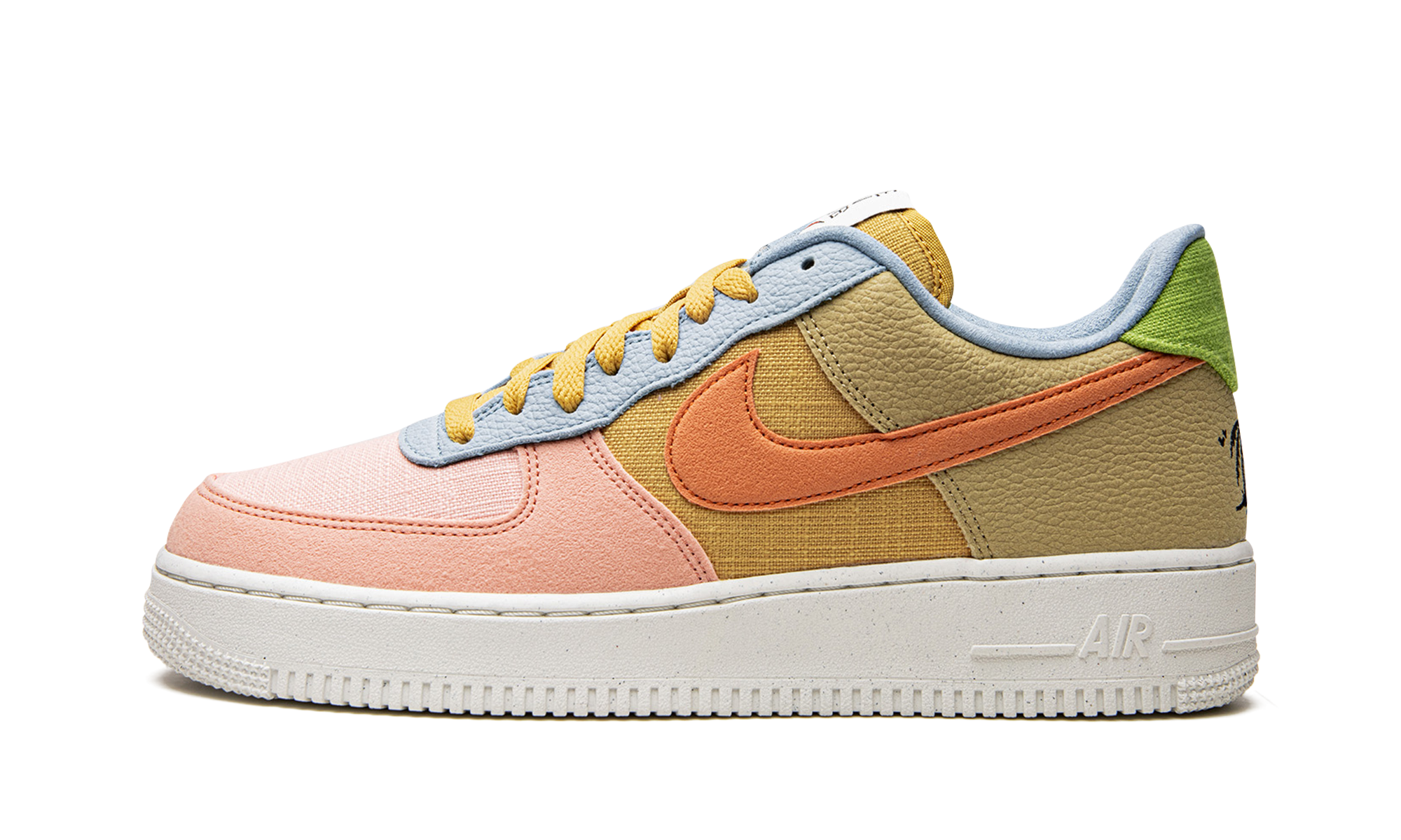 nike air force 1 low 07 lv8 next nature sun club+DQ4531-700+diagnol right view 1