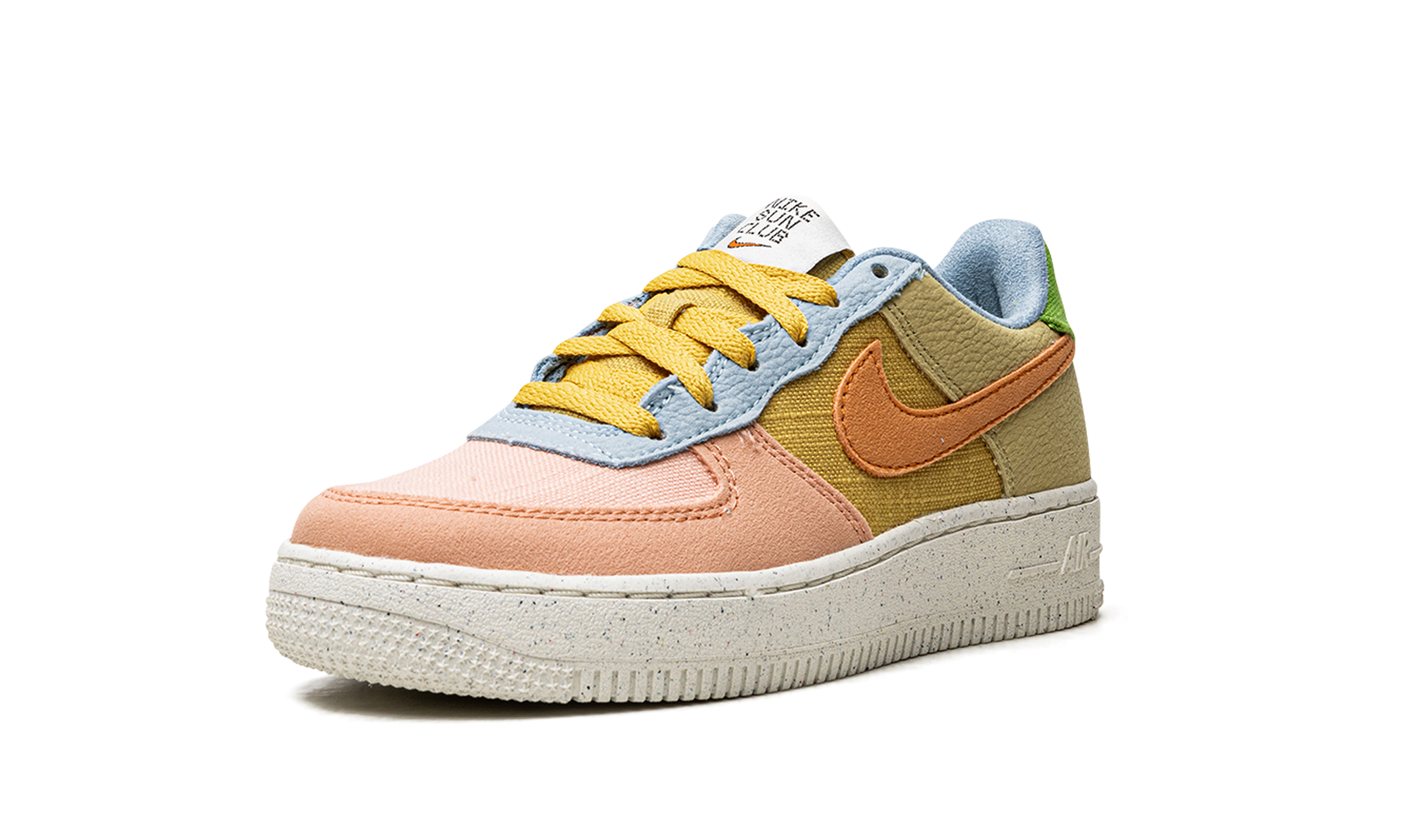 nike air force 1 low 07 lv8 next nature sun club gs+DM0984-700+left diagnol single view