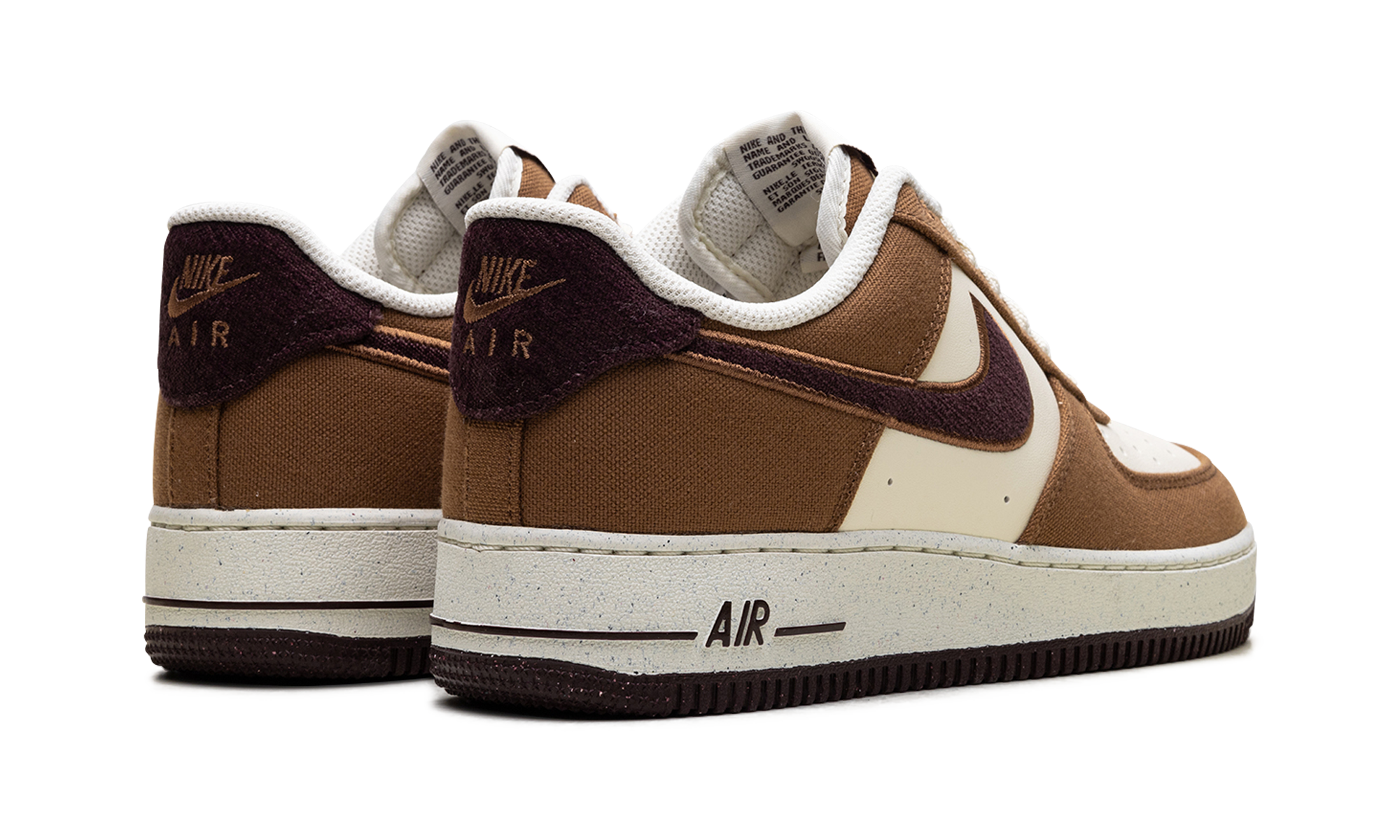 nike air force 1 low 07 lv8 notebook doodle pack light british tan+FQ8713-200+diagnol right behind view