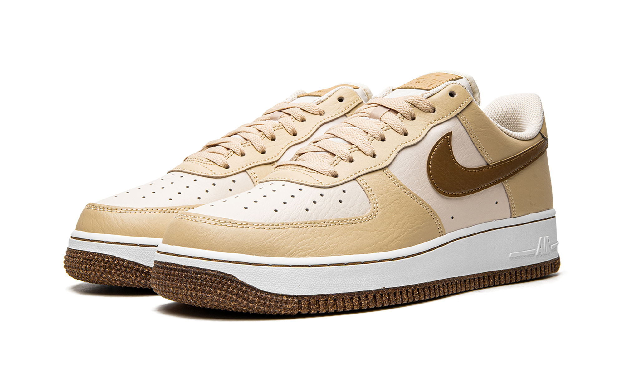 nike air force 1 low 07 lv8 pearl white sesame+DQ7660-200+diagnol left view